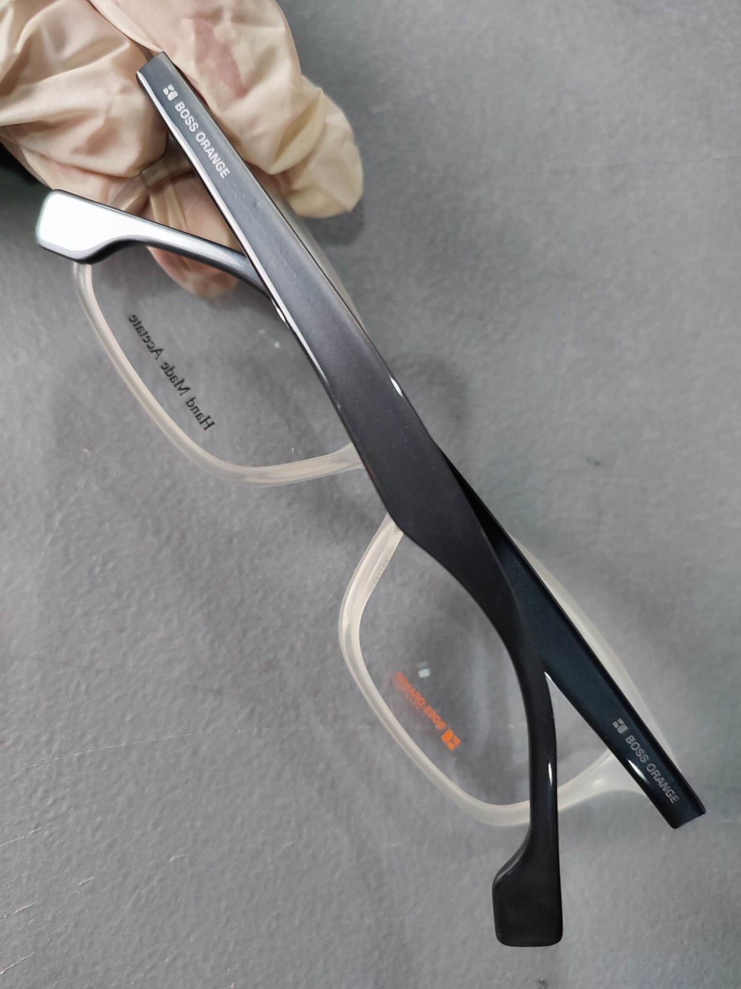 Plastic Frame BOSS ORANGE Black/White (BO-0024 HTT) Eyeglass