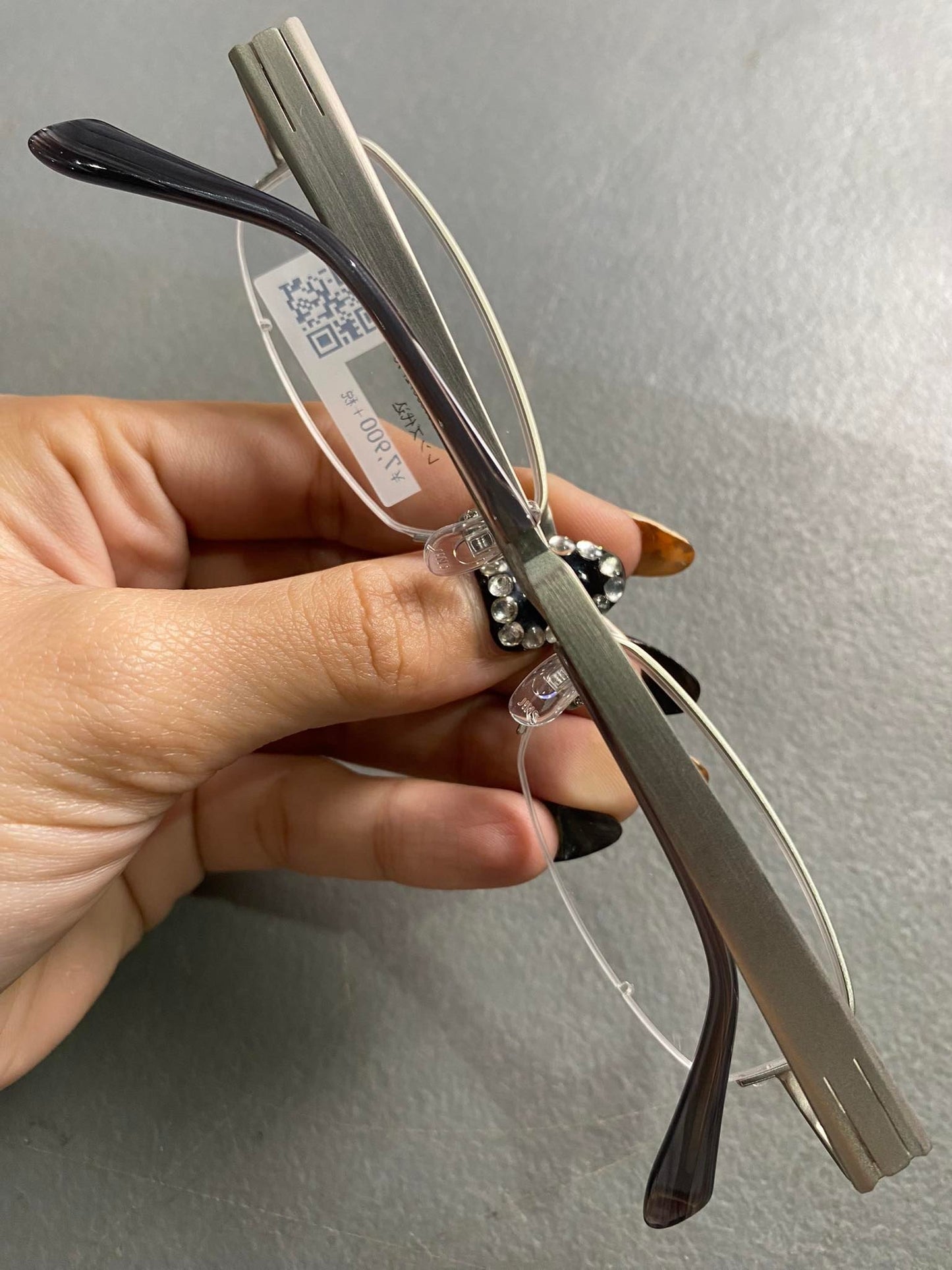 Plastic/Metal Frame JINS Silver (AMMN15S572F96) Eyeglass