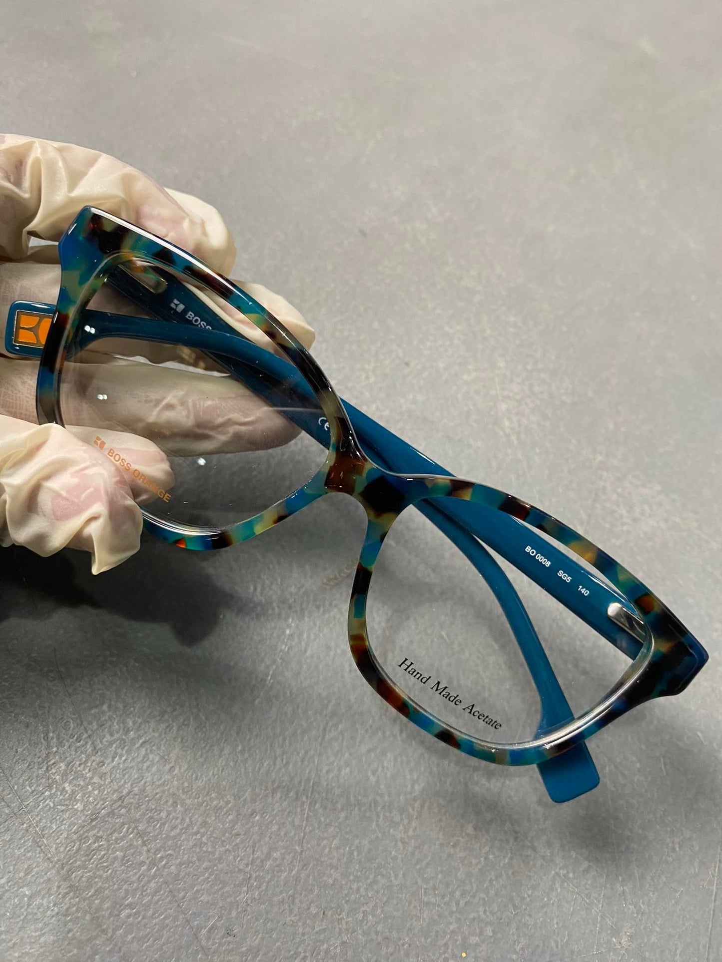 Plastic Frame BOSS ORANGE Blue/Yellow Brown (B0 0008) Eyeglass