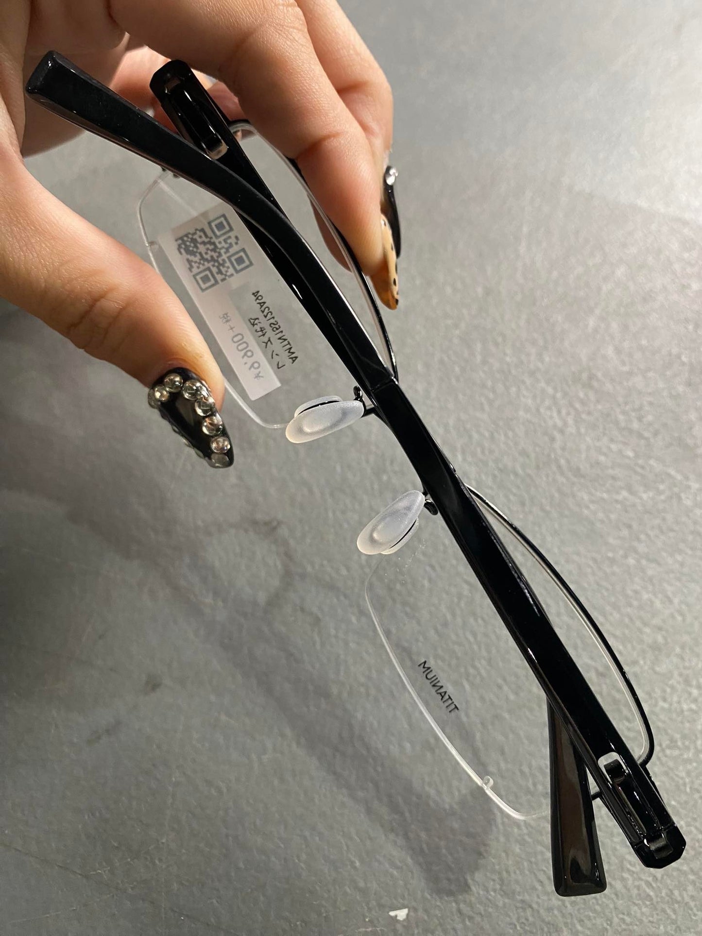 Plastic/Metal Frame JINS Glossy Black (AMTN15S122A94) Eyeglass