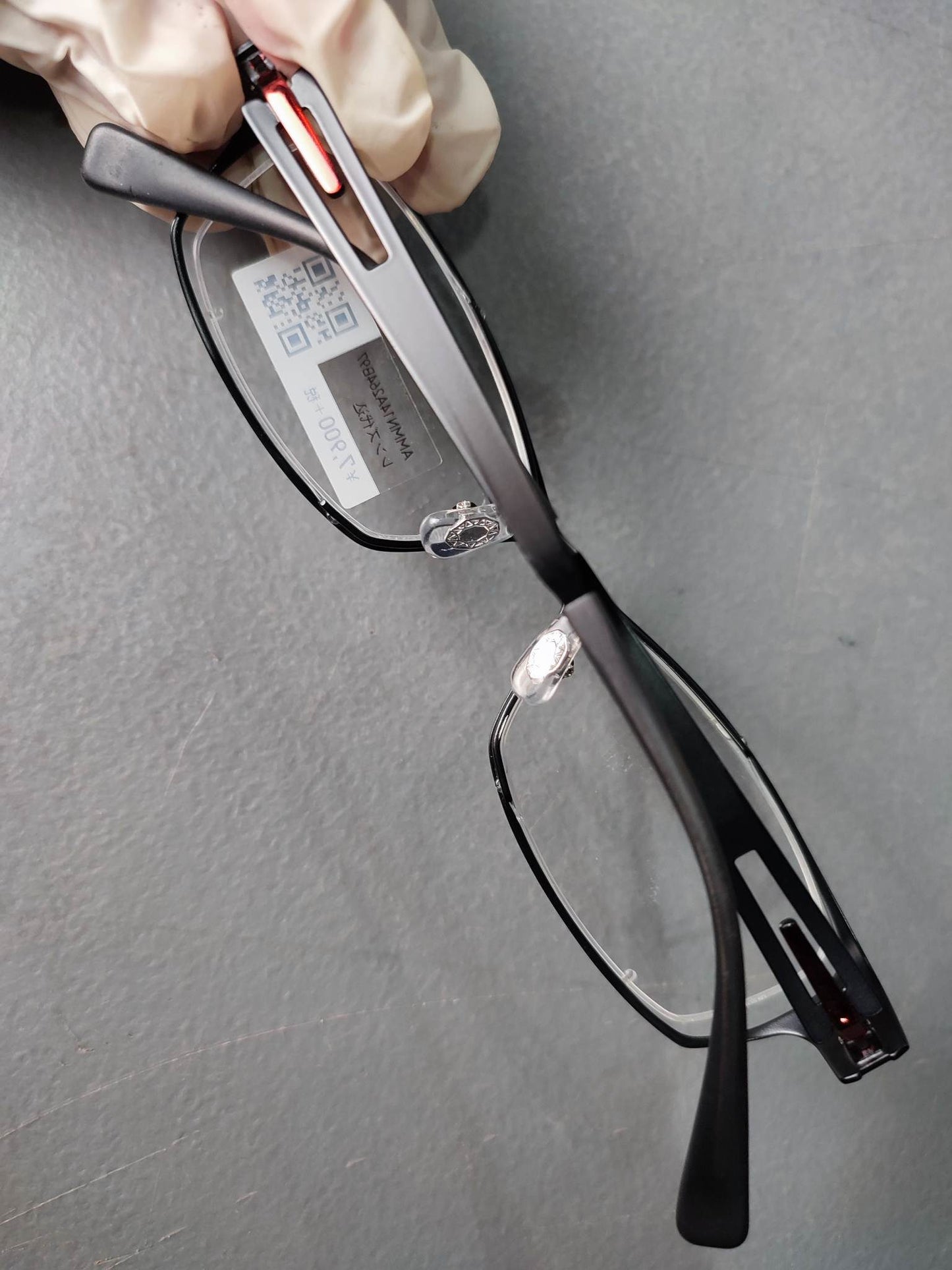 Plastic/Metal Frame JINS Matte Black/Red (AMMN14A264B97) Eyeglass