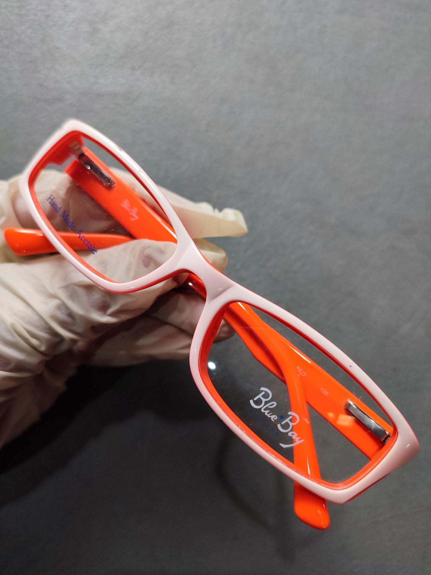 Plastic Frame Eyeglass Bluebay Eyewear Whitered Fluo (B&B 808 MTO)