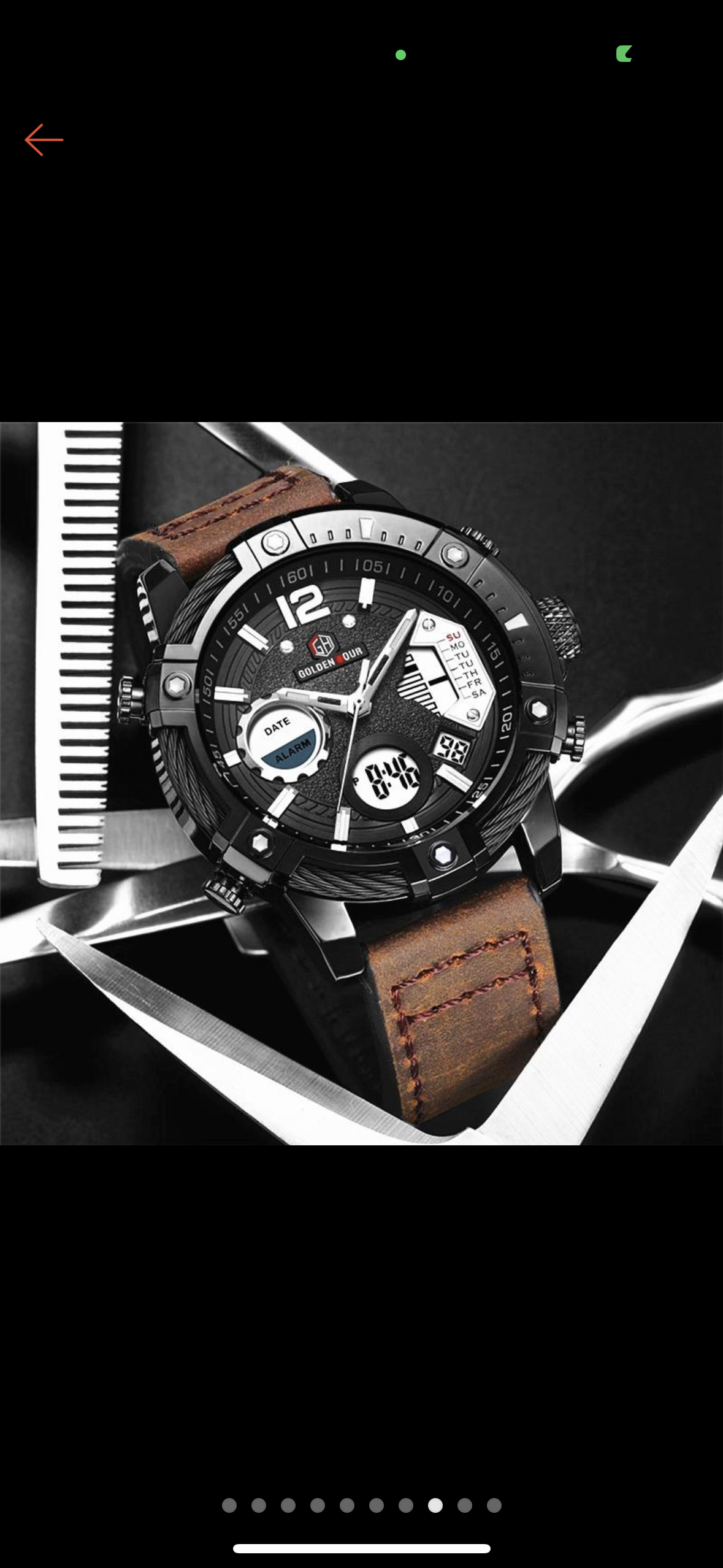 Golden Hour 120 Military Watch 30m Water Resistant Dual Time Mens Watch