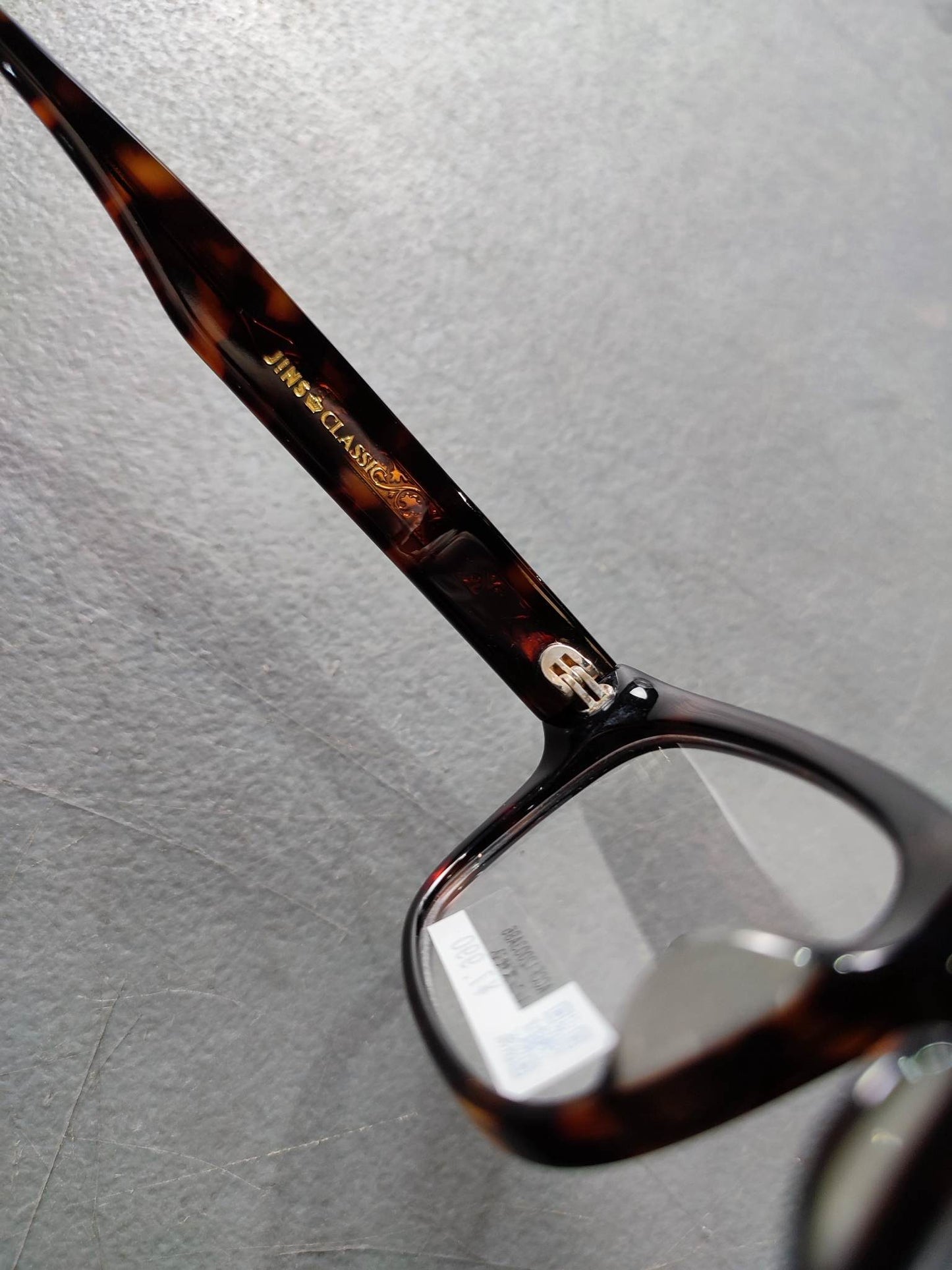 Plastic Frame JINS CLASSIC Black/Orange (ACCF12003A86) Eyeglass