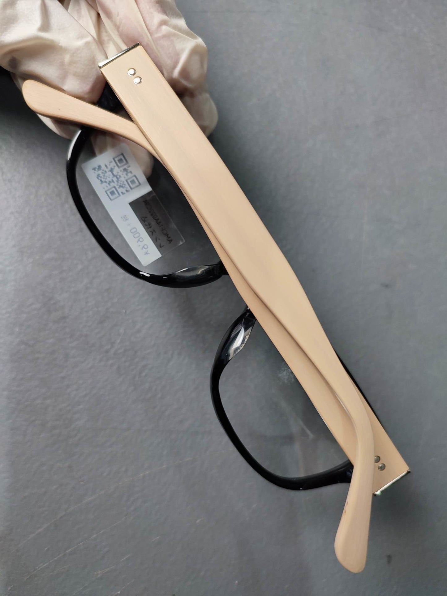 Plastic Frame JINS Black/Beige (AMCF14A022C94) Eyeglass