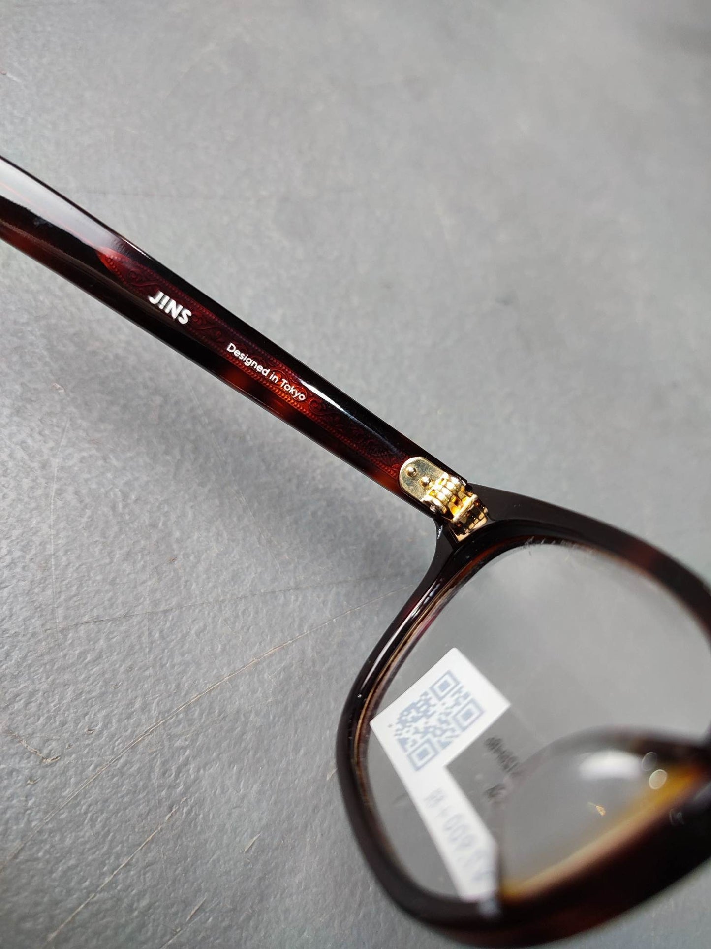 Plastic Frame JINS Black/Orange (ACCF14A125H86) Eyeglass