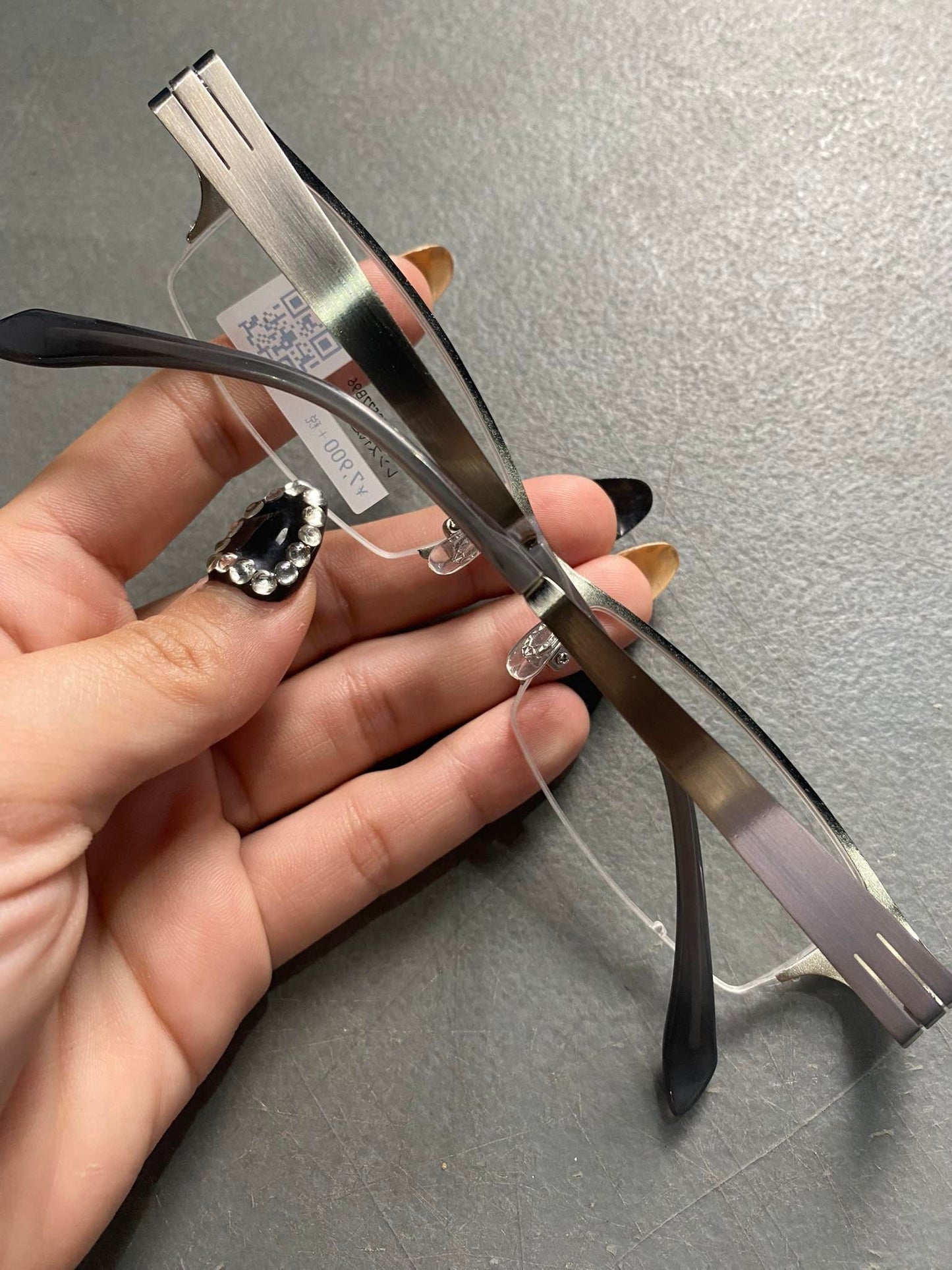 Plastic Frame JINS Silver (AMMN15S577B96) Eyeglass