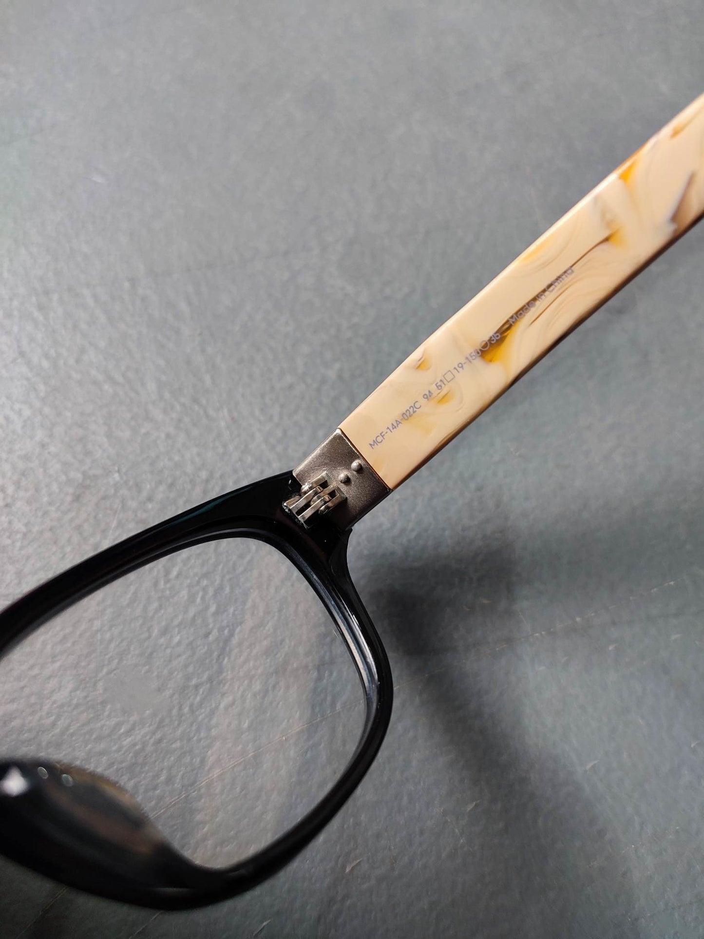 Plastic Frame JINS Black/Beige (AMCF14A022C94) Eyeglass