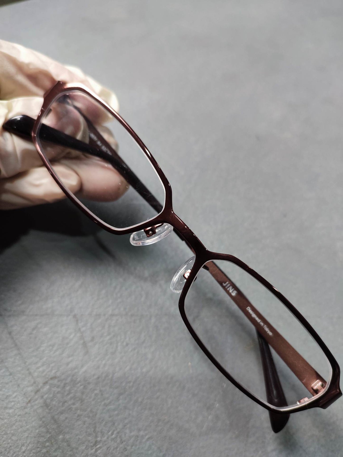 Plastic/Metal Frame JINS Glossy Brown (MMF-15S-057F84) Eyeglass