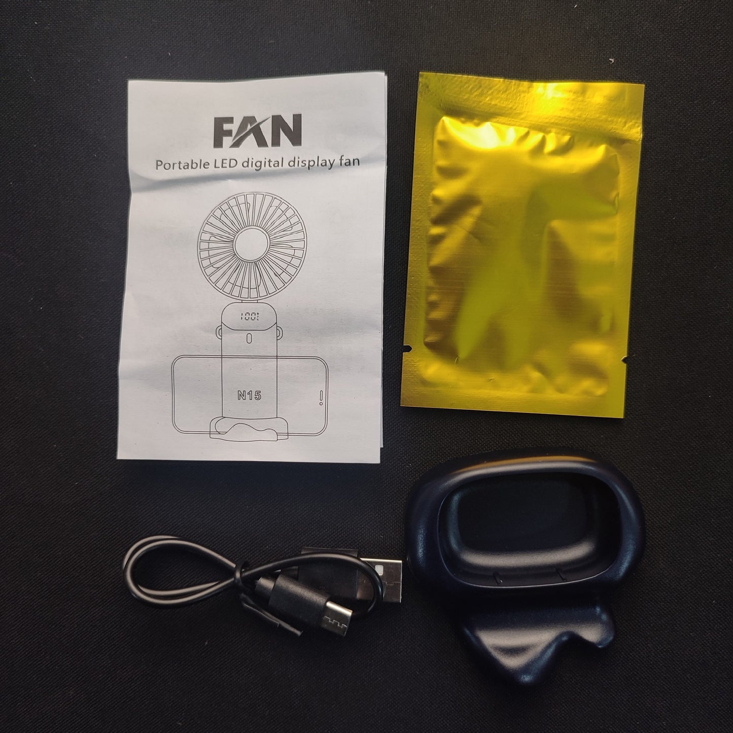 N15 Fan LED Digital Display Fan - A3/Blue