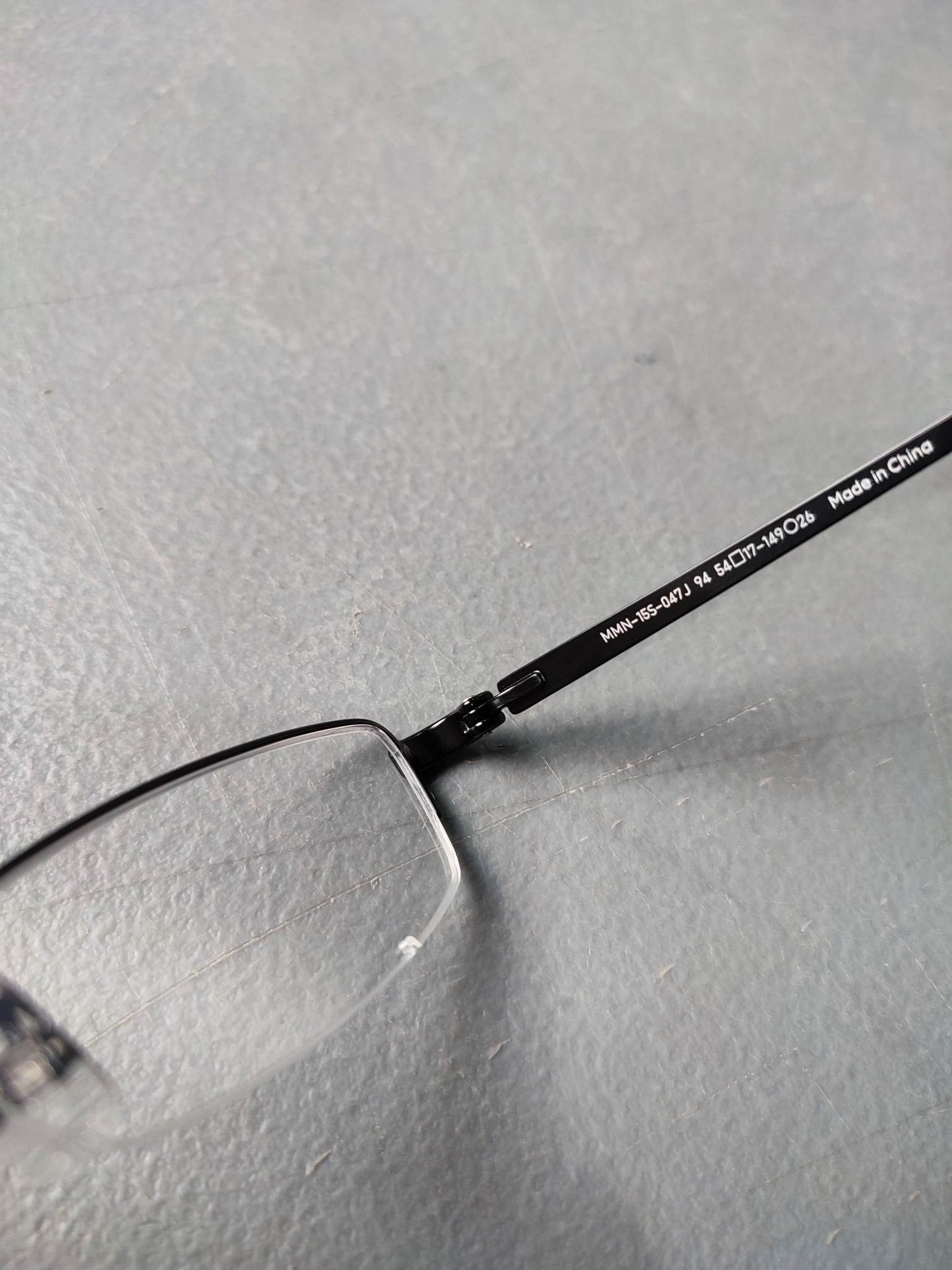 Plastic/Metal Frame JINS Black (AMMN15S047J94) Eyeglass