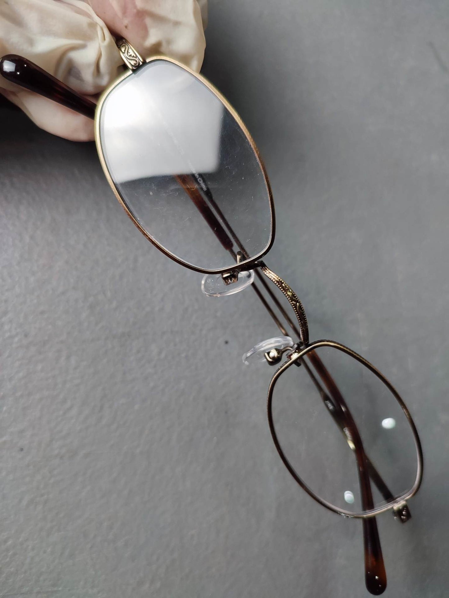 Plastic/Metal Frame JINS Gold (MMF-15S-056E) Eyeglass