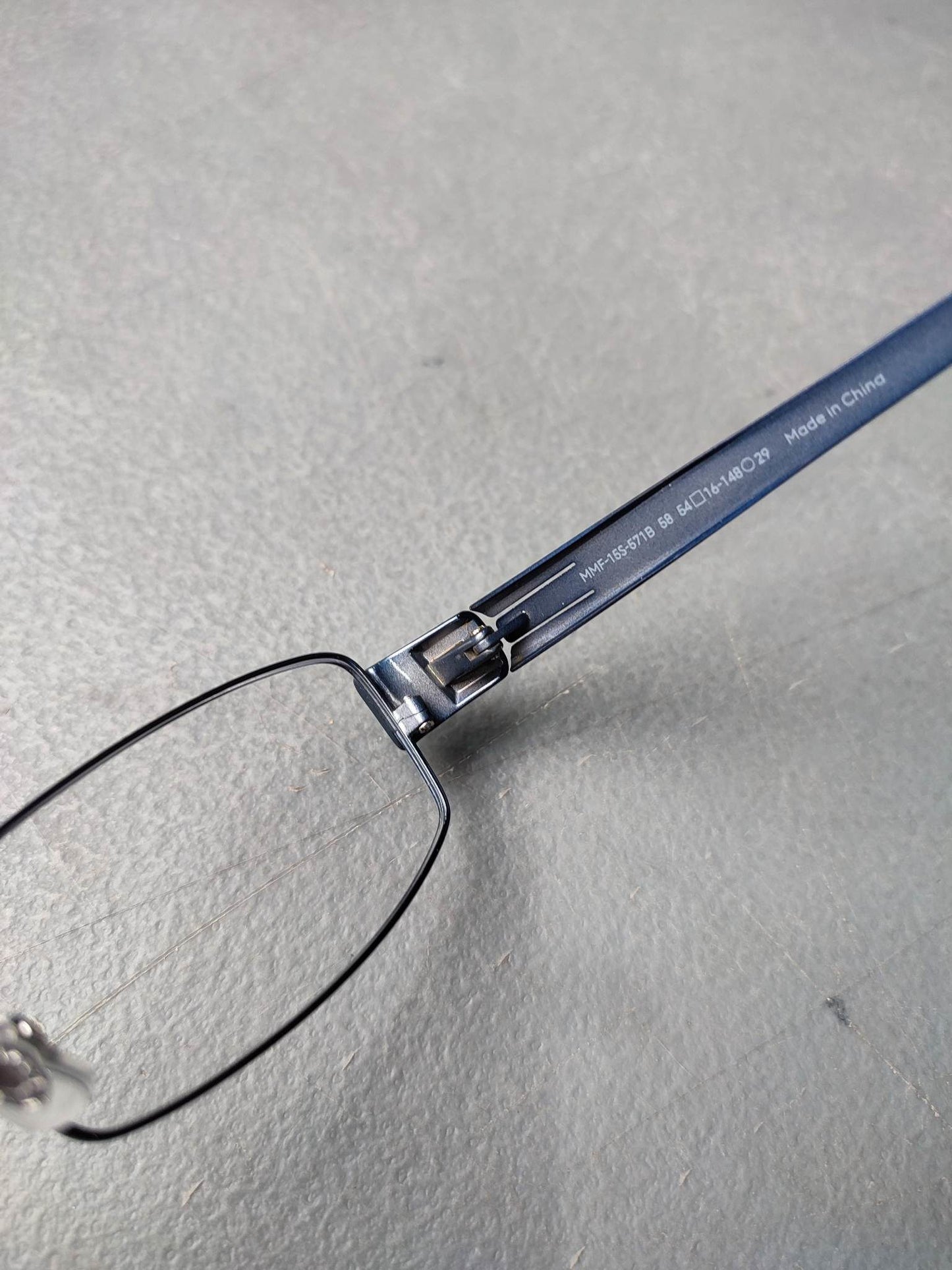 Plastic/Metal Frame JINS Glossy Blue (AMMF15S571B58) Eyeglass
