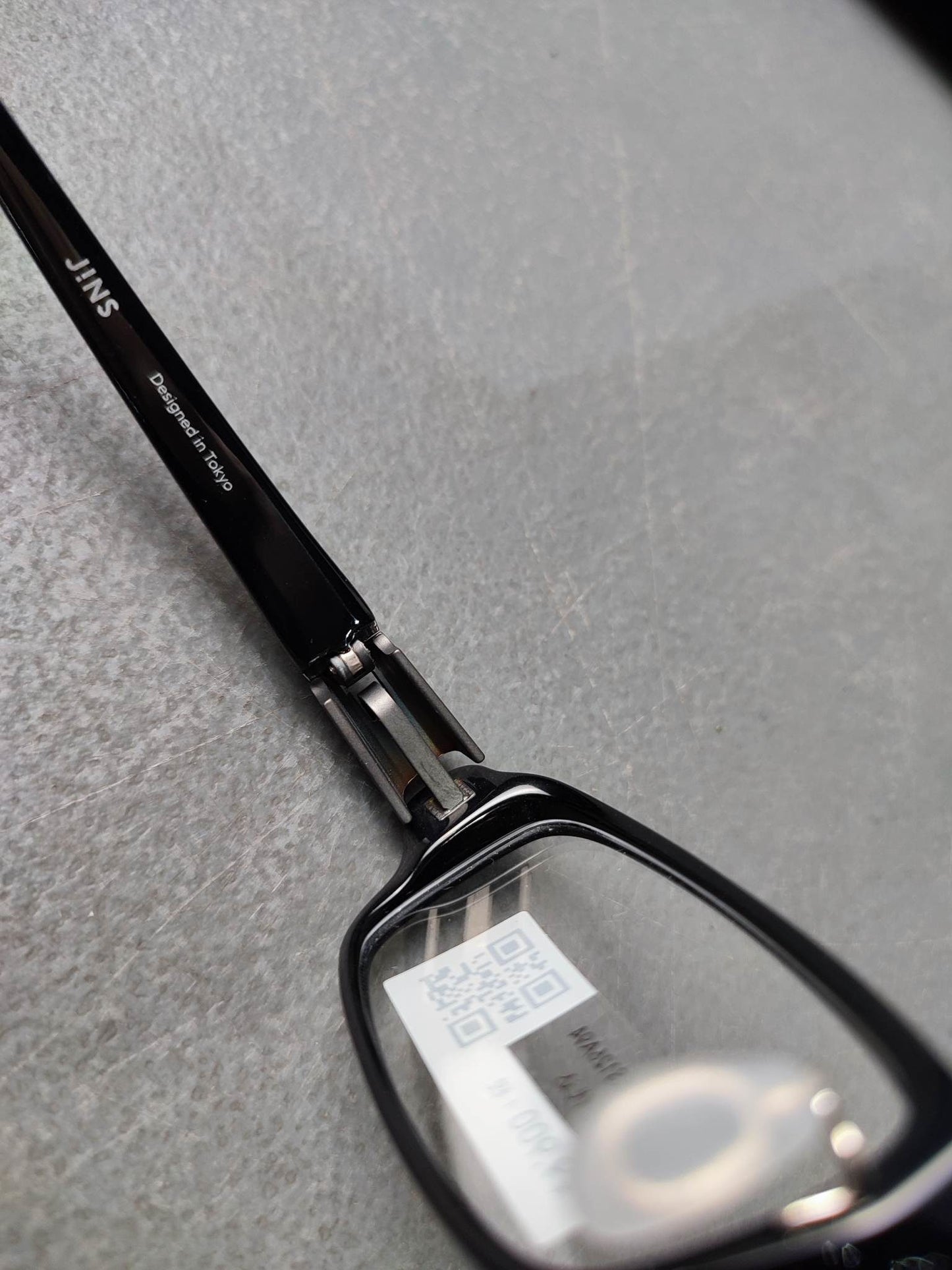 Plastic Frame JINS Glossy Black/Gray (AMCF15S126A94) Eyeglass