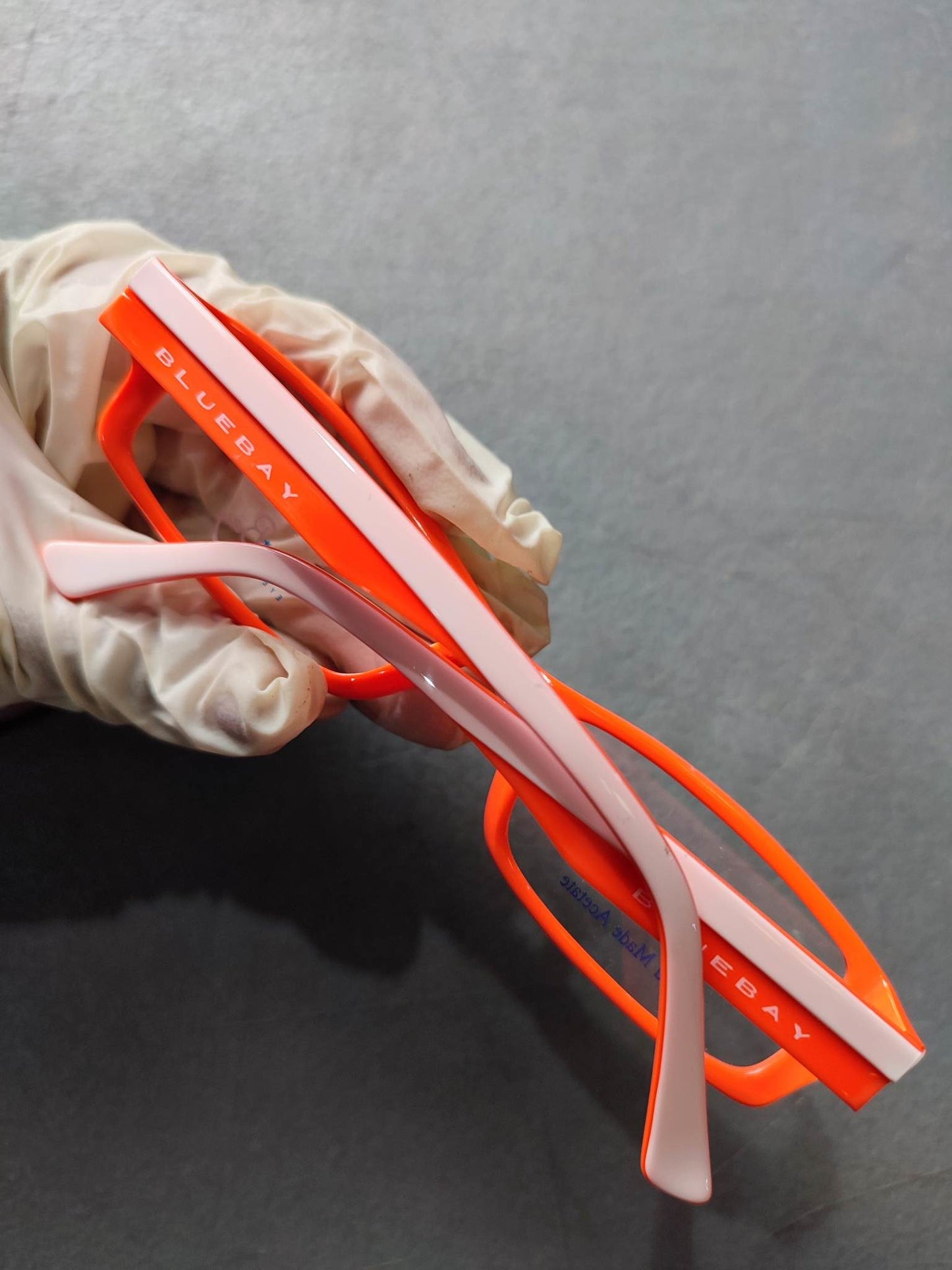 Plastic Frame Eyeglass Bluebay Eyewear Whitered Fluo (B&B 808 MTO)