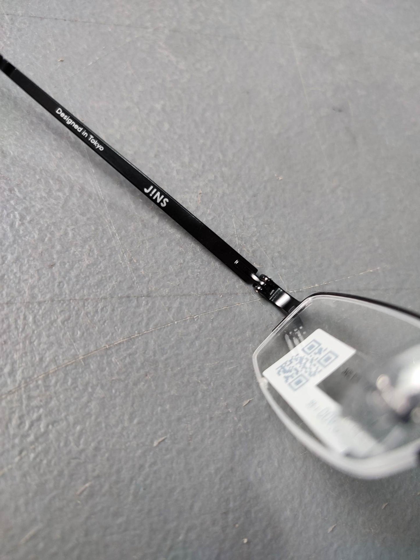 Plastic/Metal Frame JINS Black (AMMN15S047J94) Eyeglass