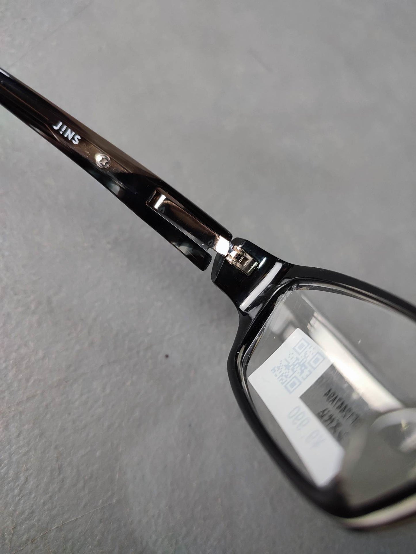 Plastic Frame JINS Black (AMCF-12447A94) Eyeglass