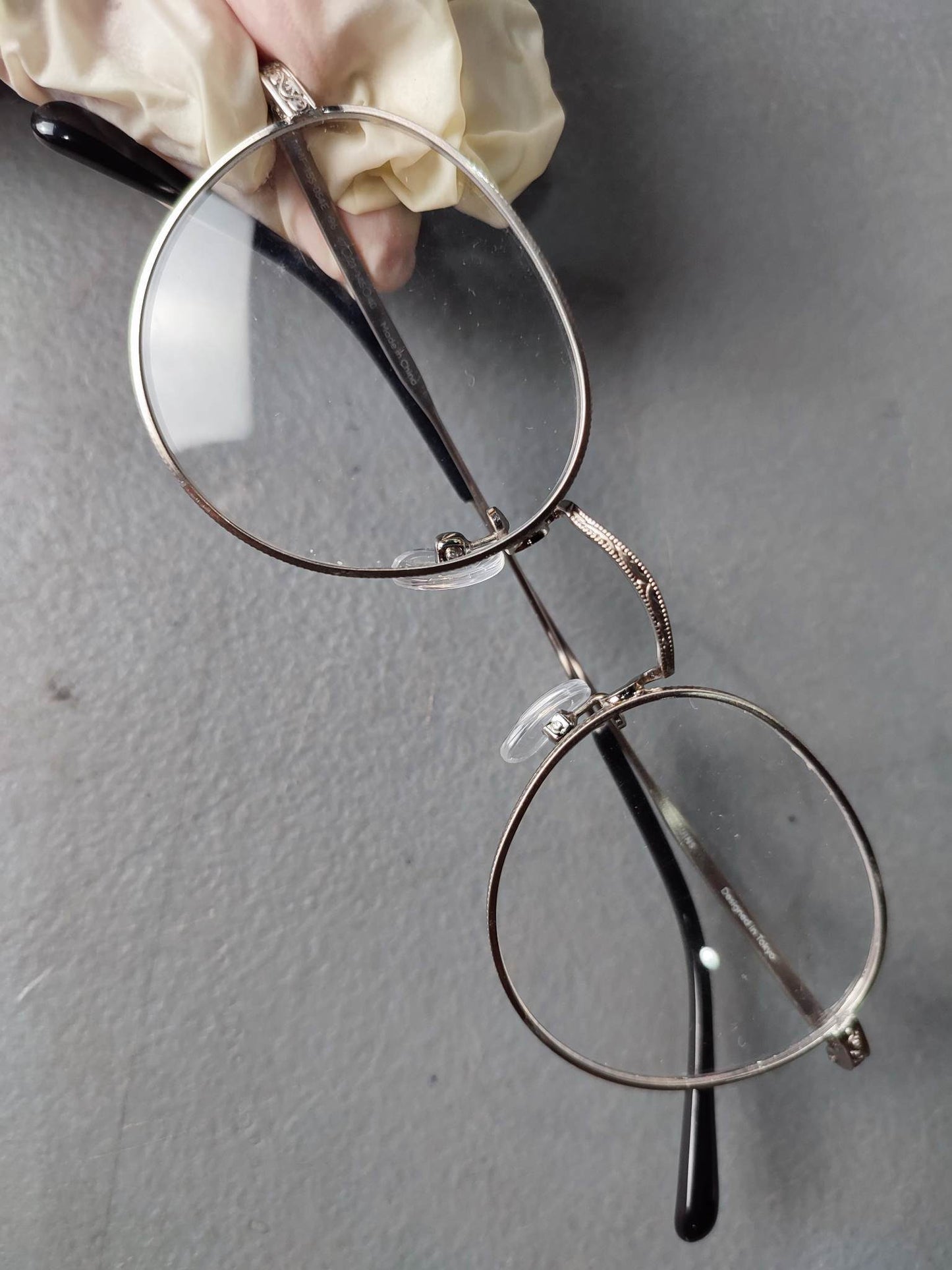 Stainless Steel Frame JINS Silver/Black (MMF-15S-054E) Eyeglass