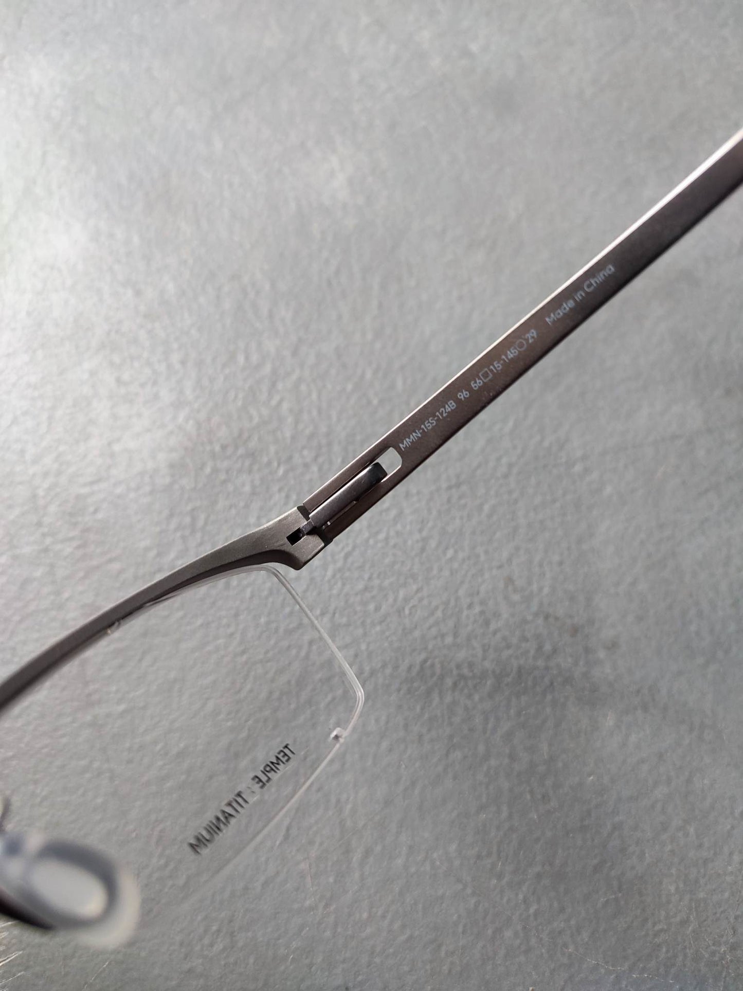 Plastic Frame Eyeglass JINS Temple Titanium (AMMN15S124B96)
