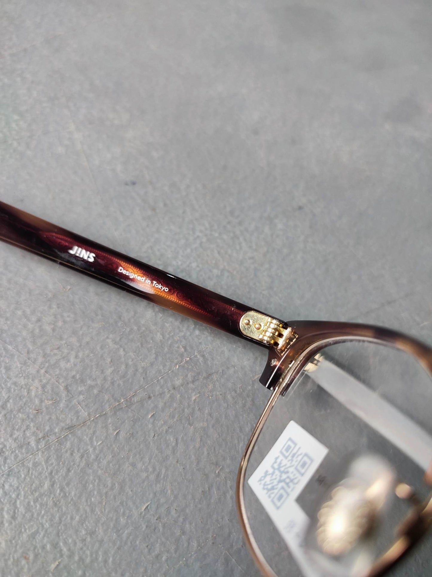 Plastic/Metal Frame JINS Black/Brown (ACCF14A126H84) Eyeglass