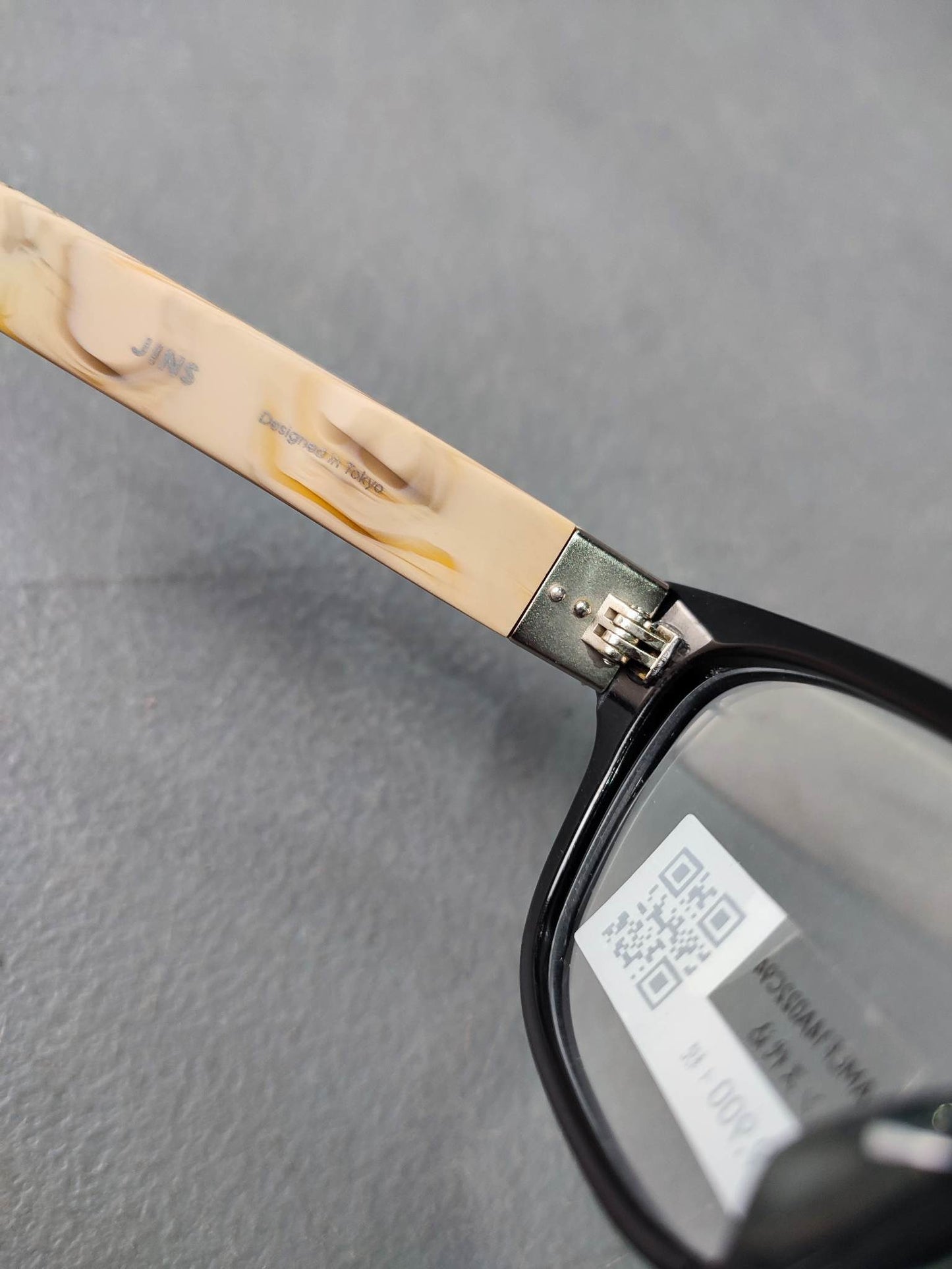 Plastic Frame JINS Black/Beige (AMCF14A022C94) Eyeglass