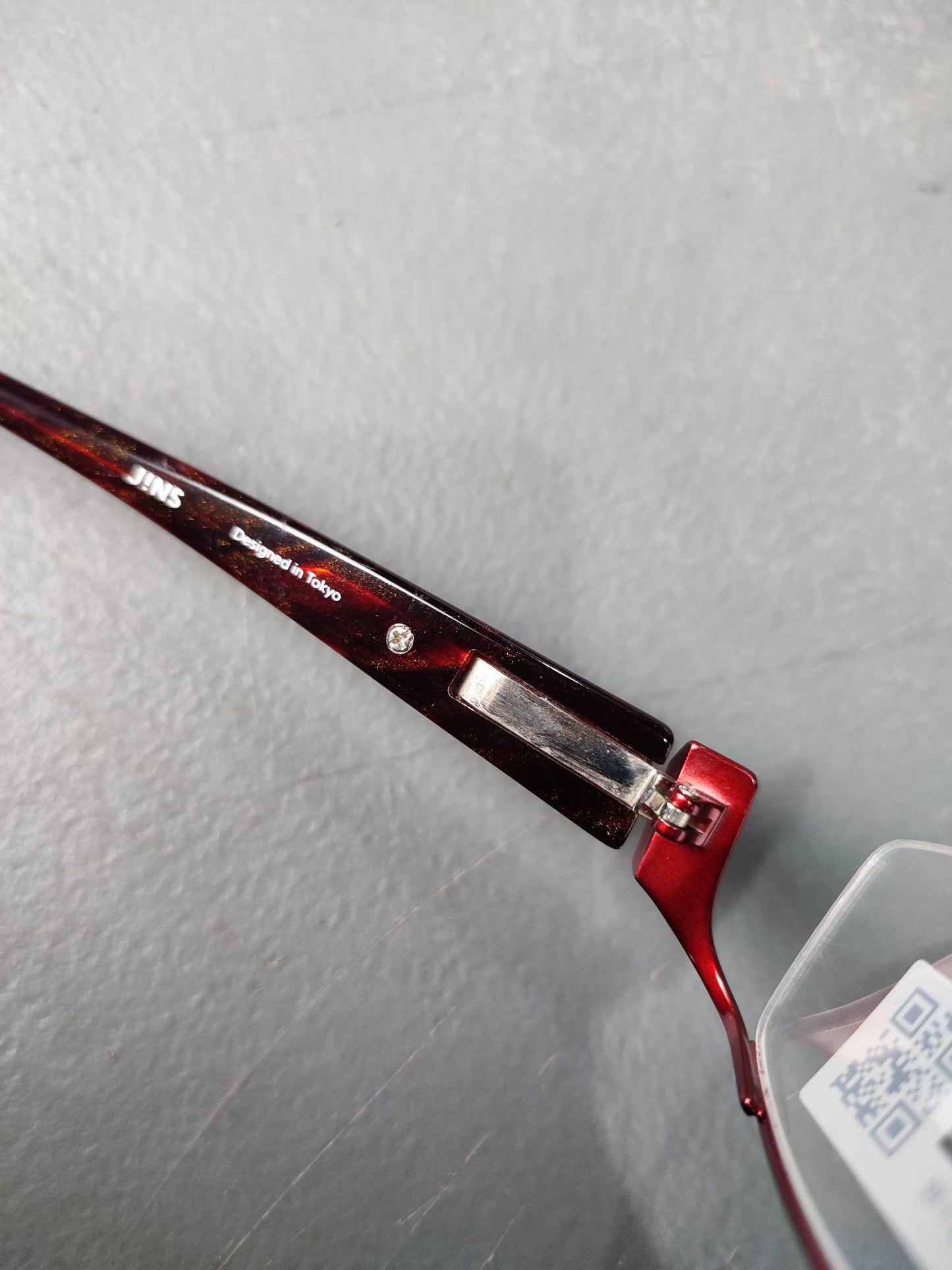 Plastic Frame JINS GLOSSY Red (AMMU15S068D05) Eyeglass