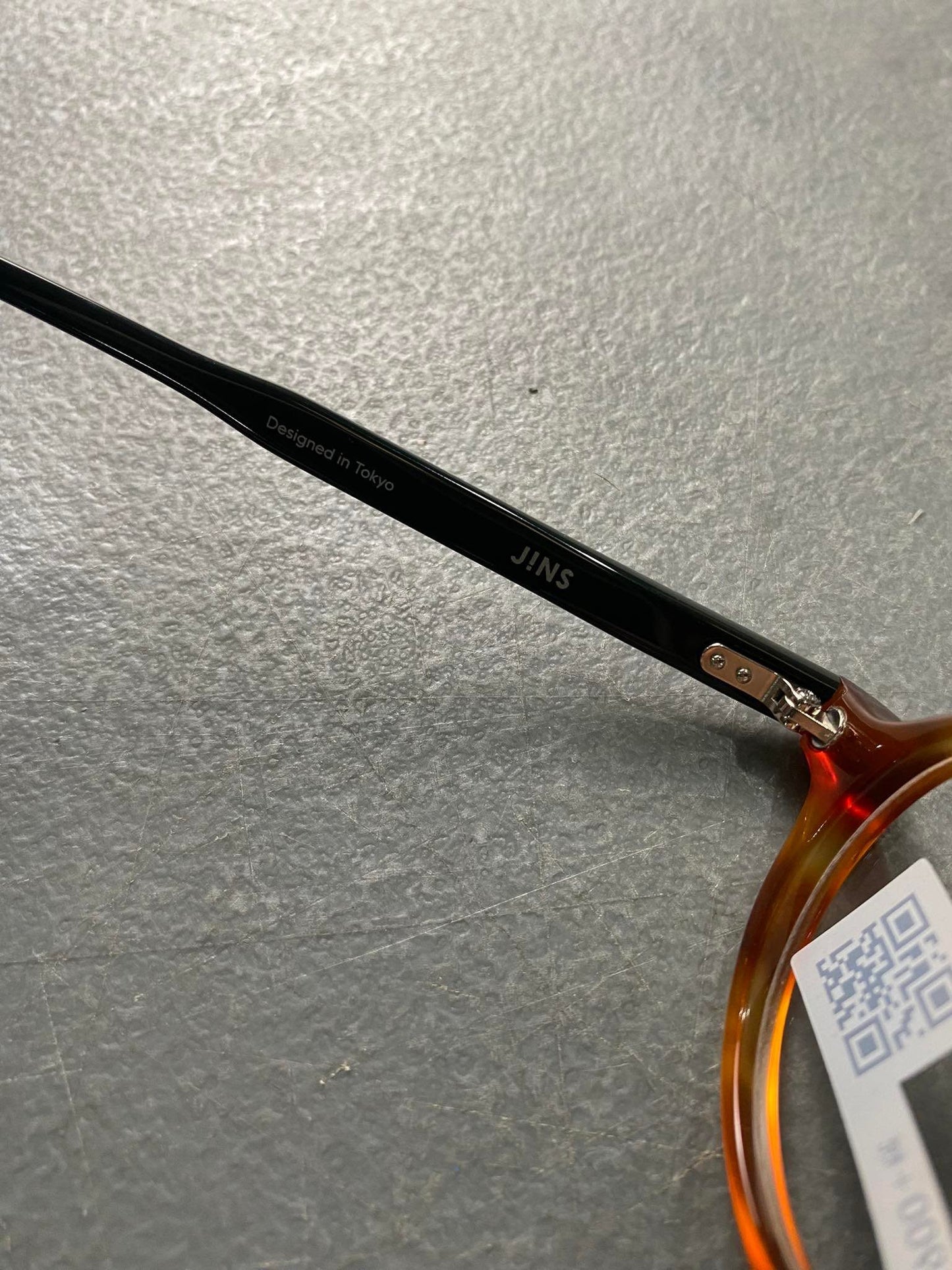 Plastic Frame JINS Orange/Black (AMCF15A263C83) Eyeglass