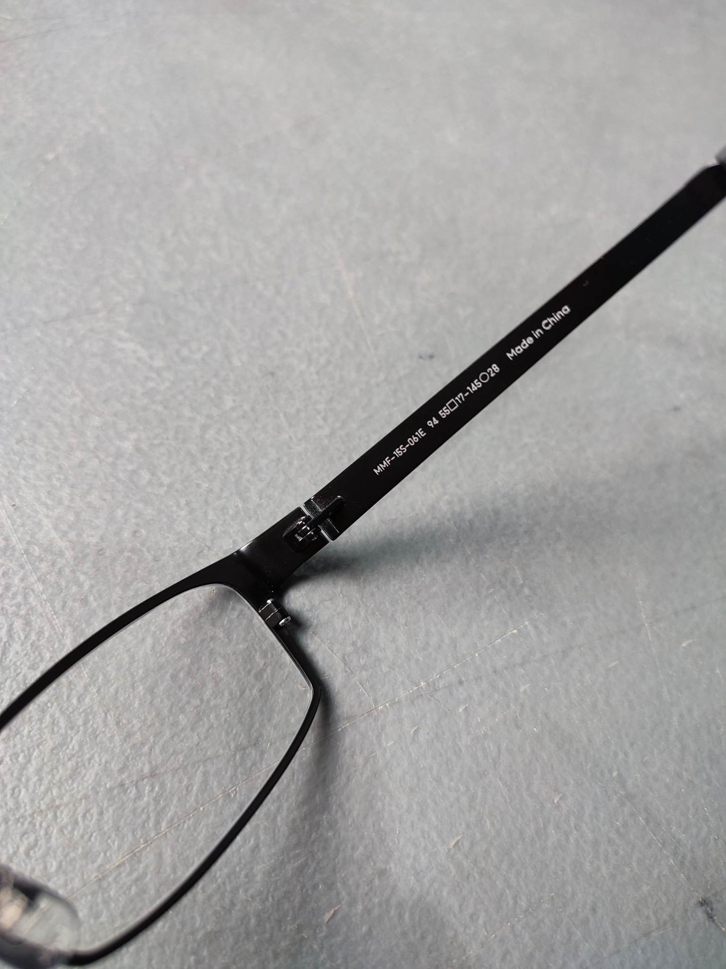 Plastic/Metal Frame Eyeglass JINS Matt Black (AMMF15S061E94)