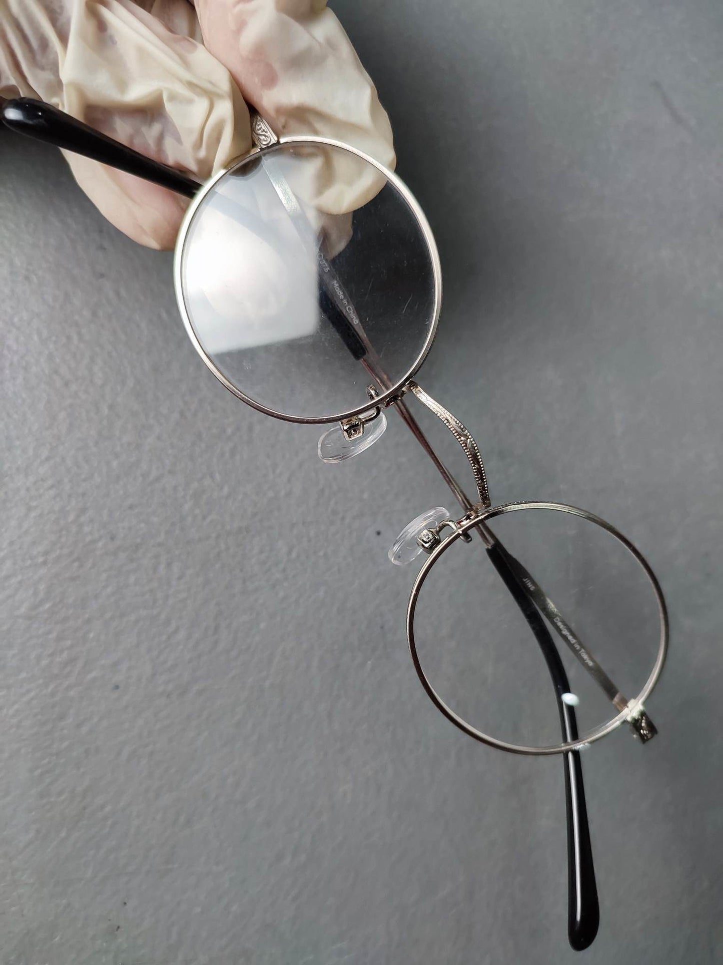 Stainless Metal Frame JINS Silver/Black (MMF-15S-053E) Eyeglass