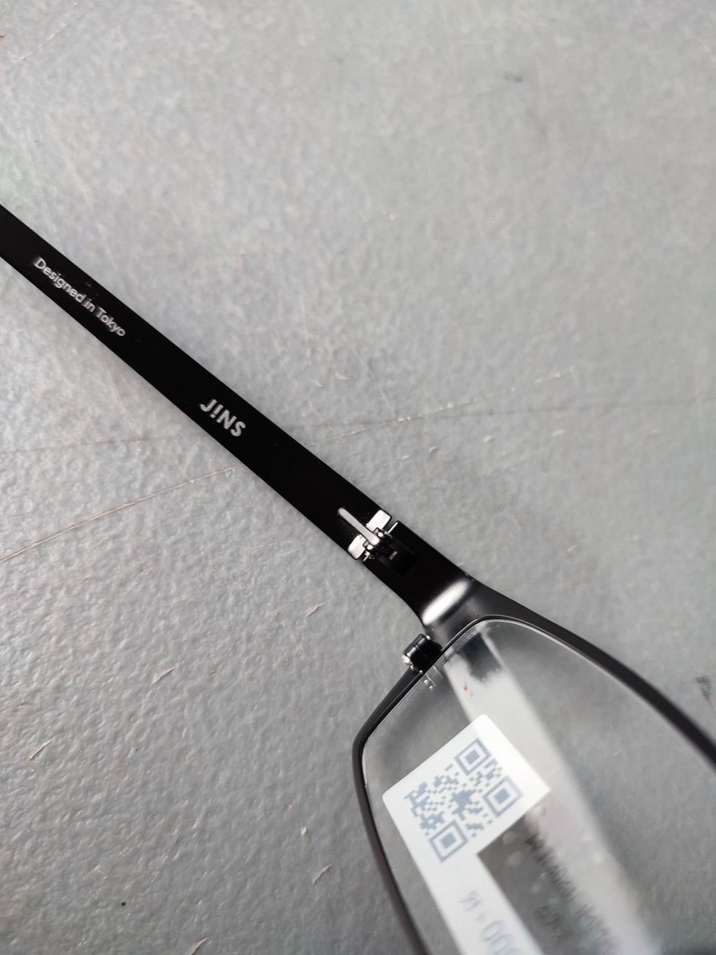 Plastic/Metal Frame Eyeglass JINS Matt Black (AMMF15S061E94)