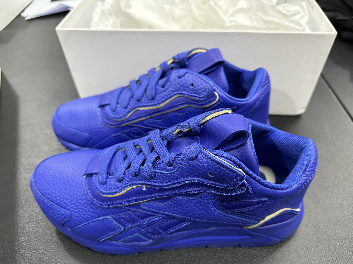 Reebok Blue Rubber Shoes Bolton Leather VB Unisex (FW9978) - Phase-out Model