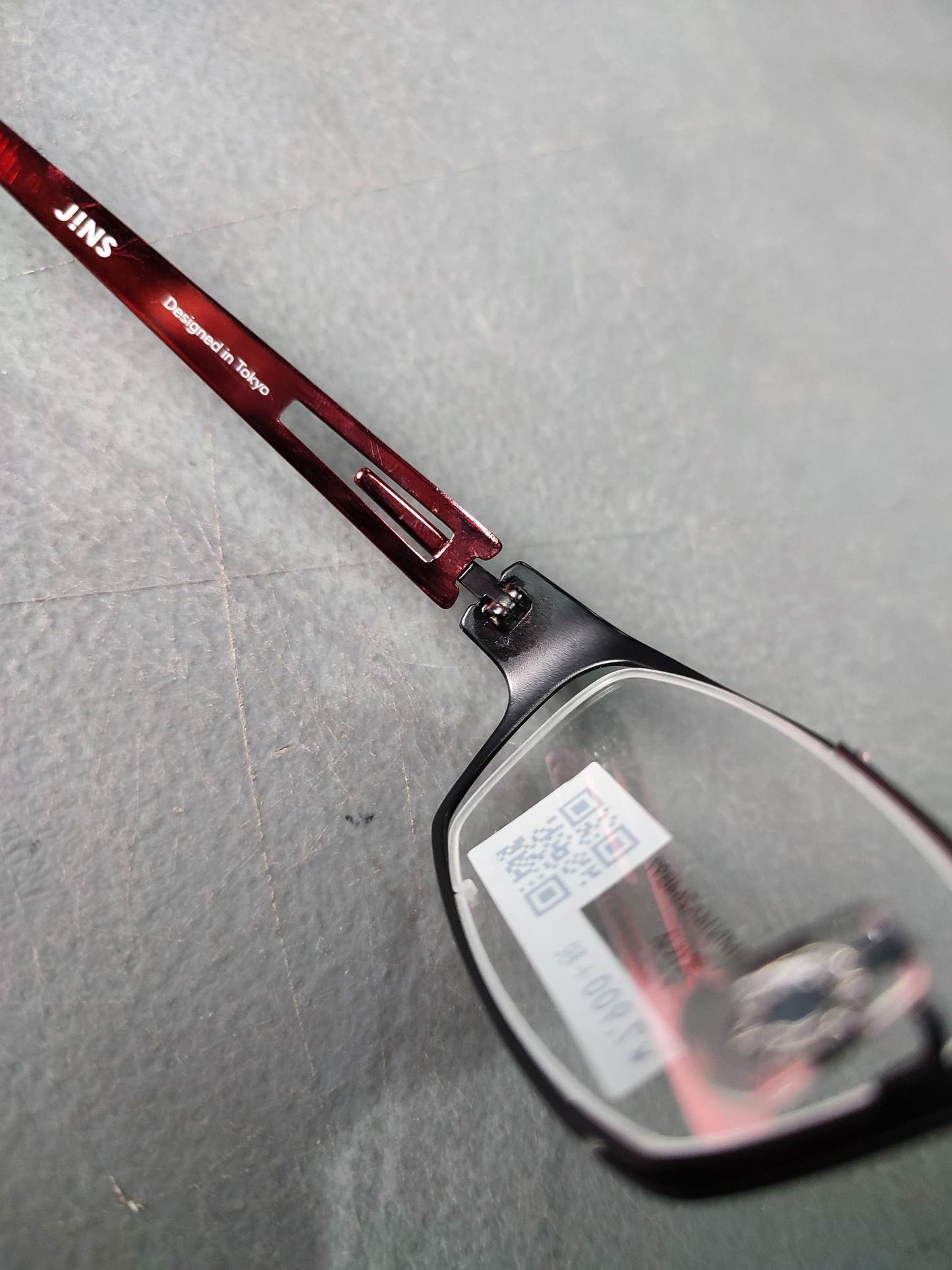 Plastic Frame JINS Red/Black Gloss (AMMN14A264B97) Eyeglass