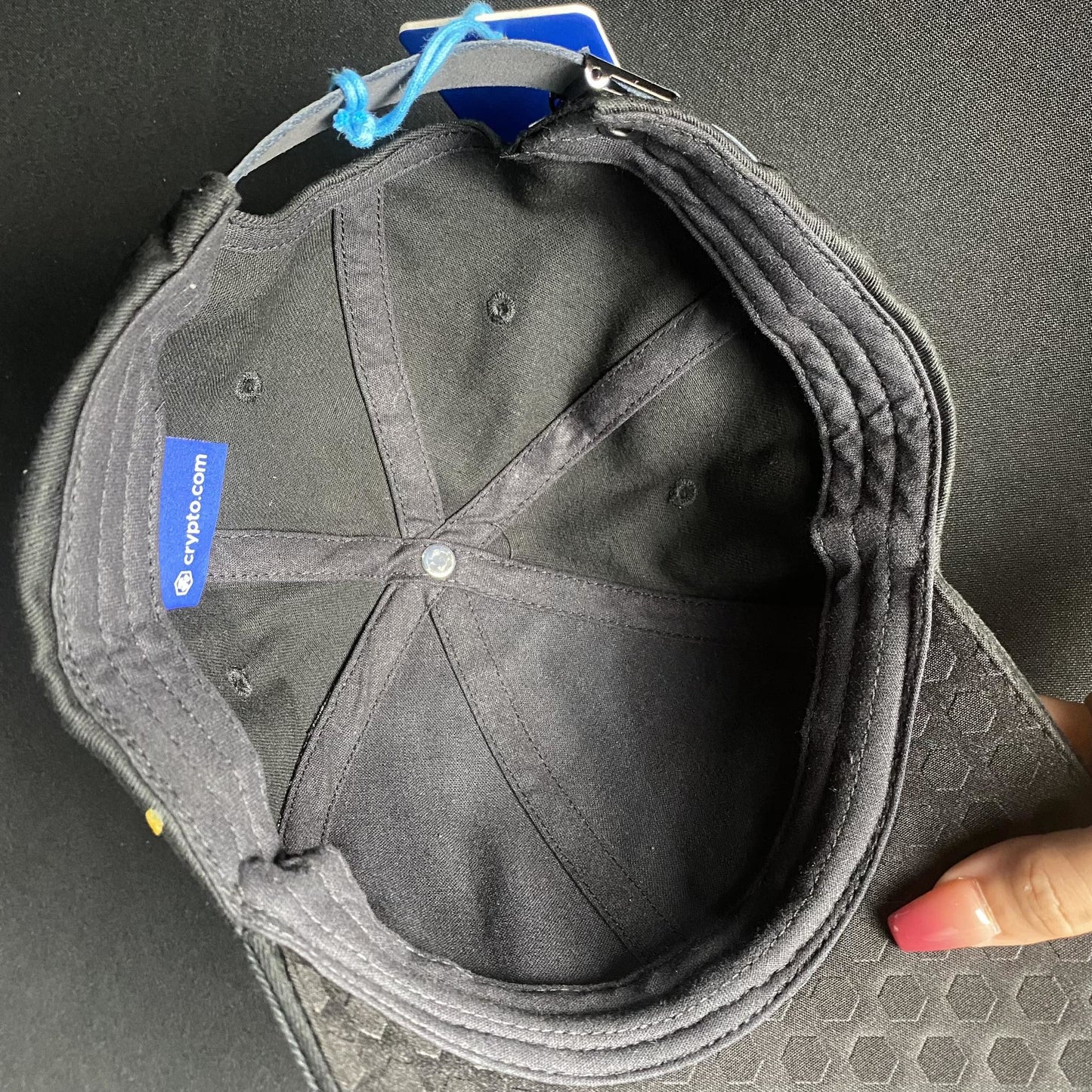Crypto Black Baseball Cap Size: Adult - Factory Pull-out