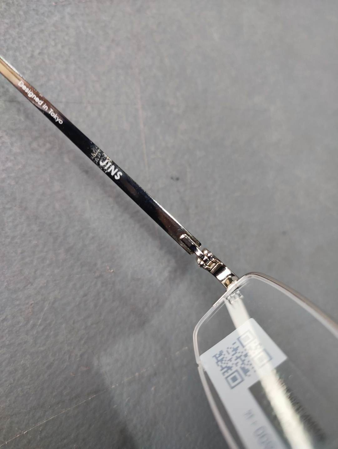 Plastic Frame Eyeglass JINS Silver (AMMN15S047A96)