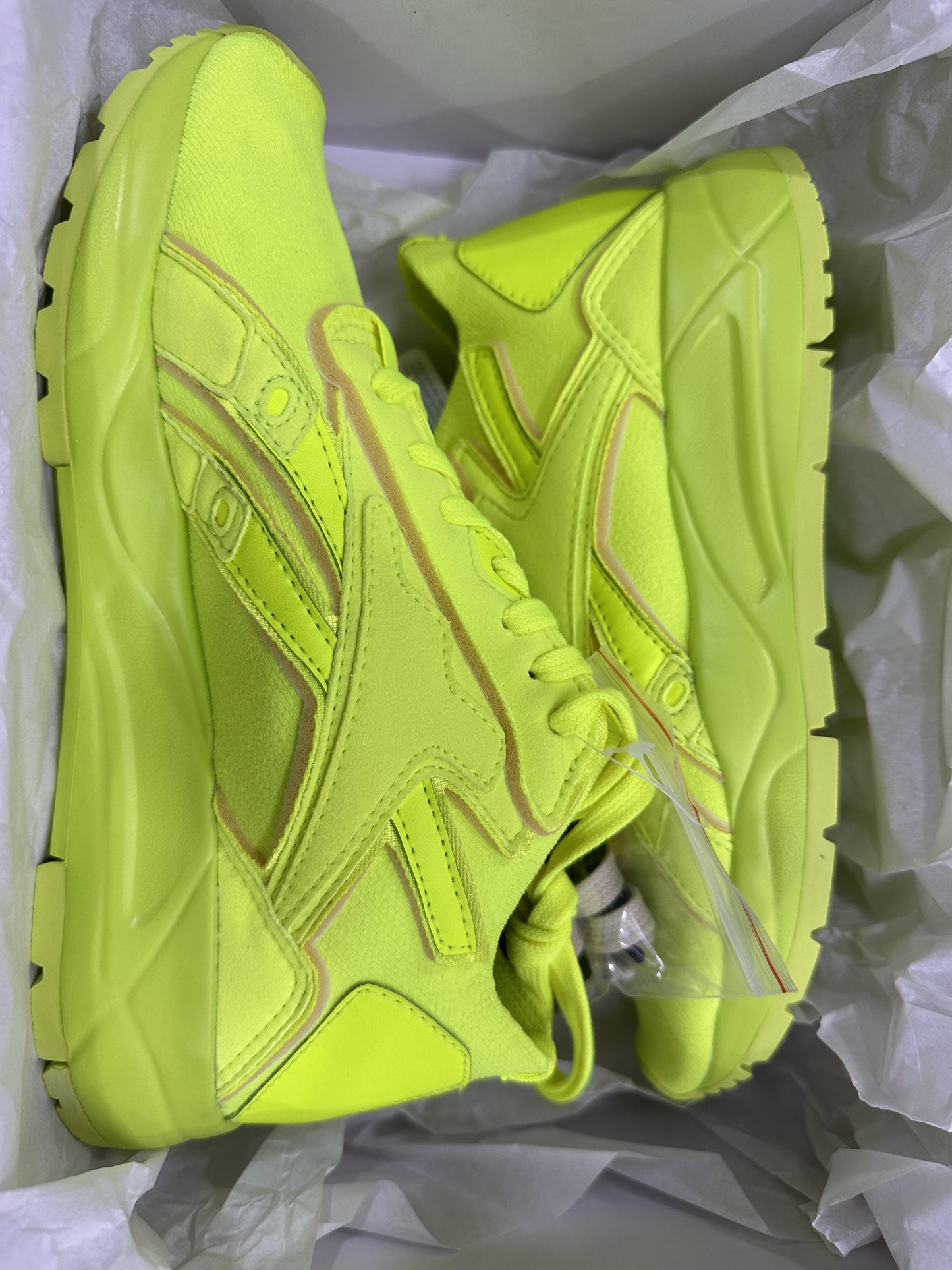 Reebok Yellow Green Rubber Shoes Bolton Sock VB LO Unisex (FU7554) - Phase-out Model