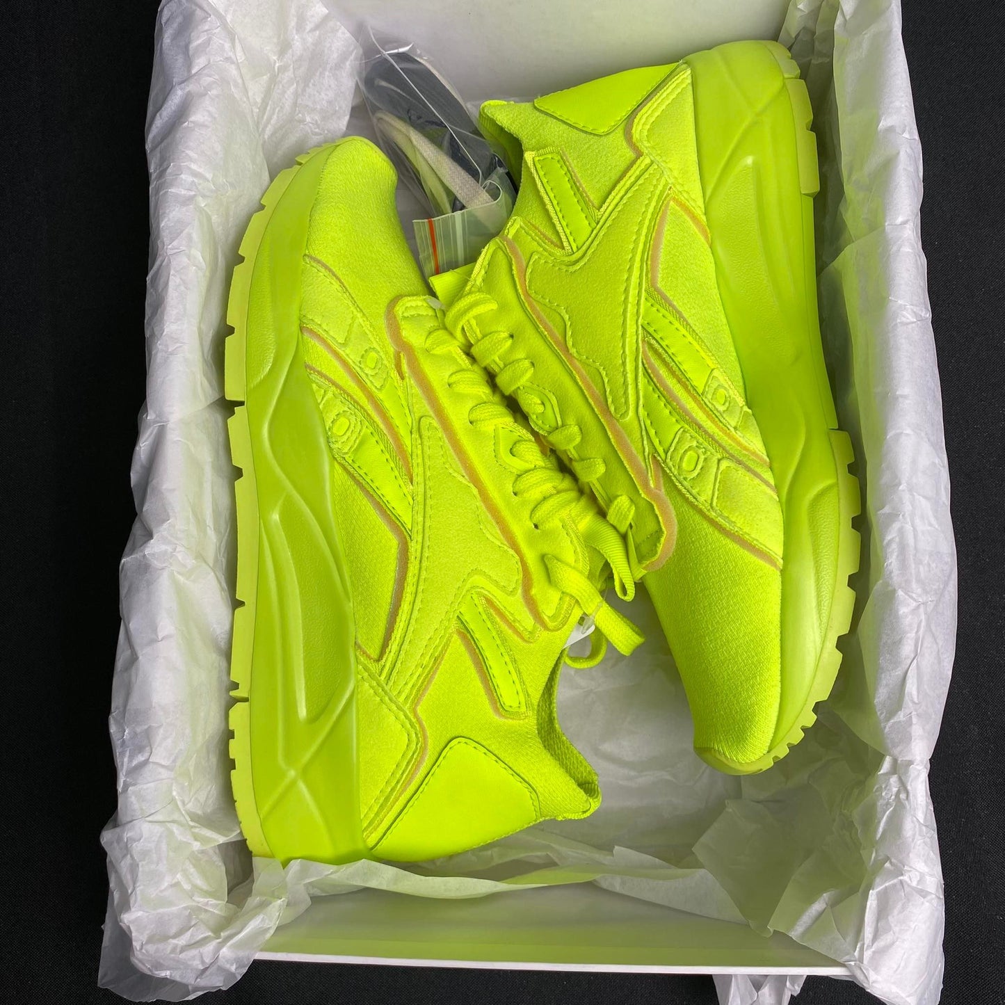Reebok Yellow Green Rubber Shoes Bolton Sock VB LO Unisex (FU7554) - Phase-out Model