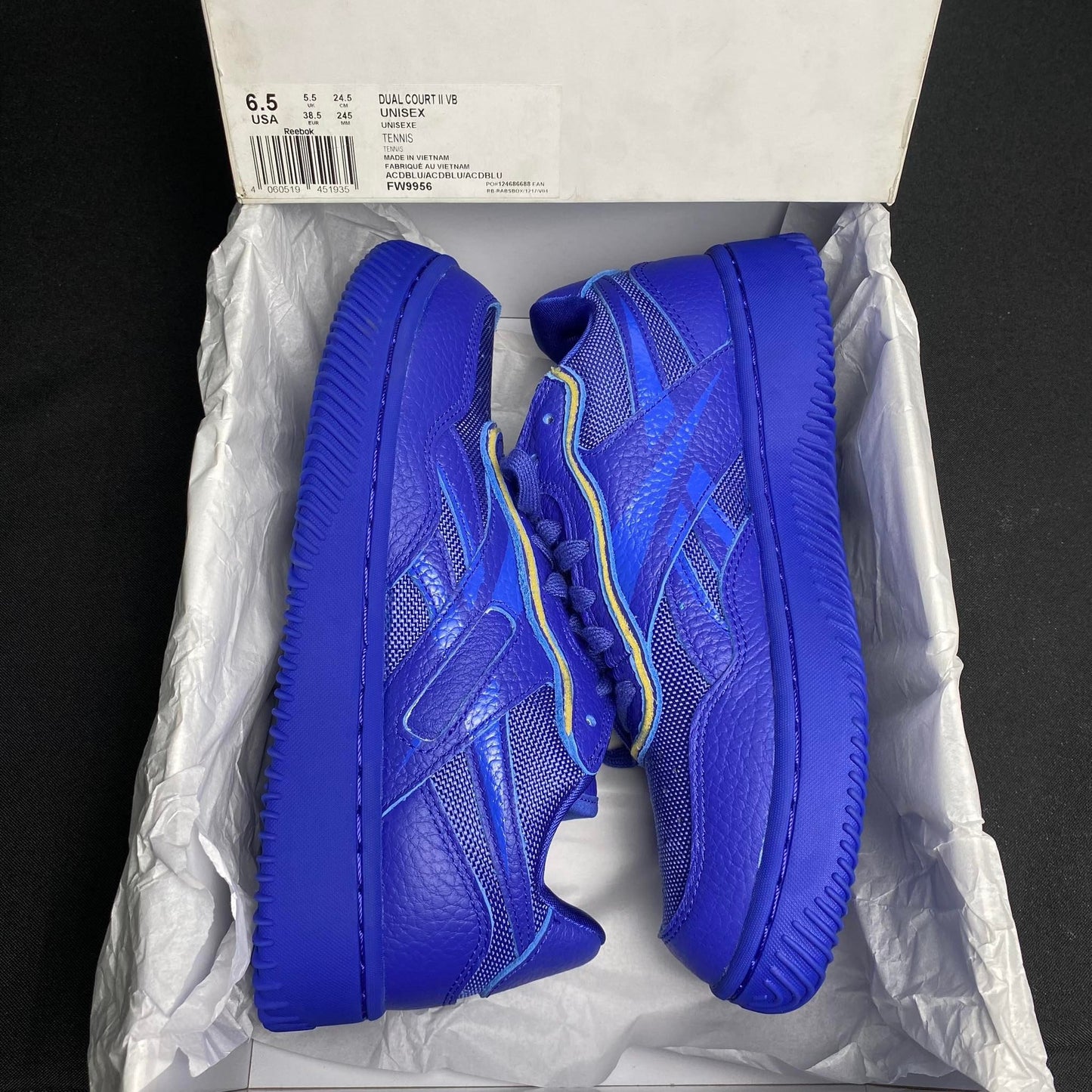 Reebok Blue Rubber Shoes Dual Court II VB Unisex (FW9956) - Phase-out Model