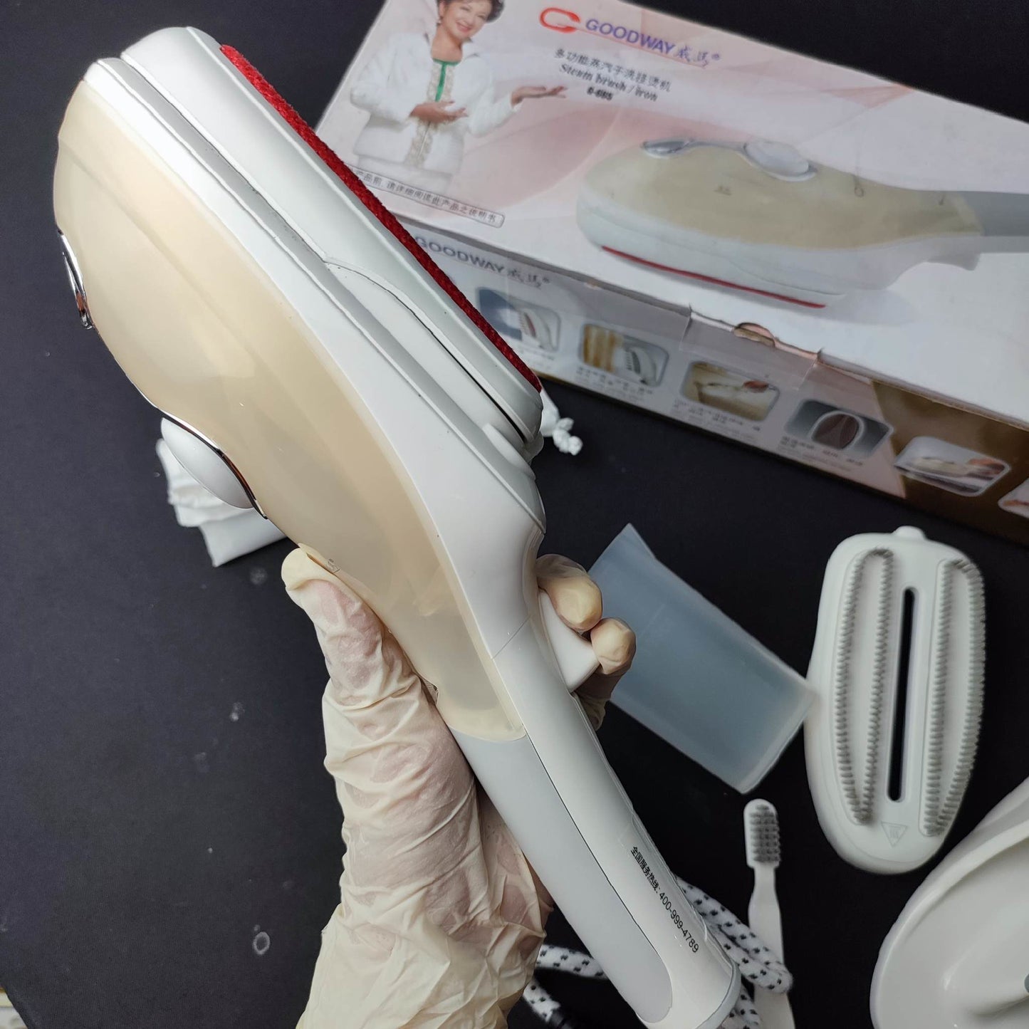 Goodway Steam Brush/Iron Combo White (G-665) - International Mall Pull-out