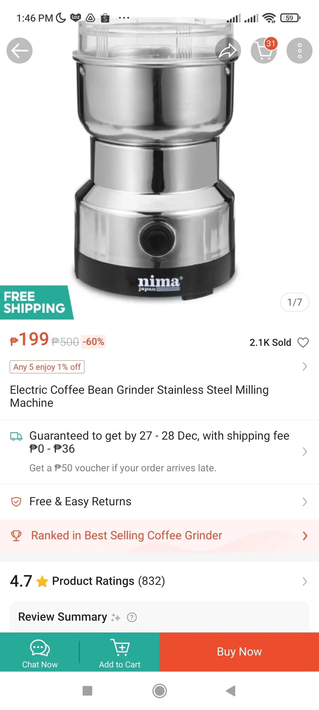 Nima Electric Grinder