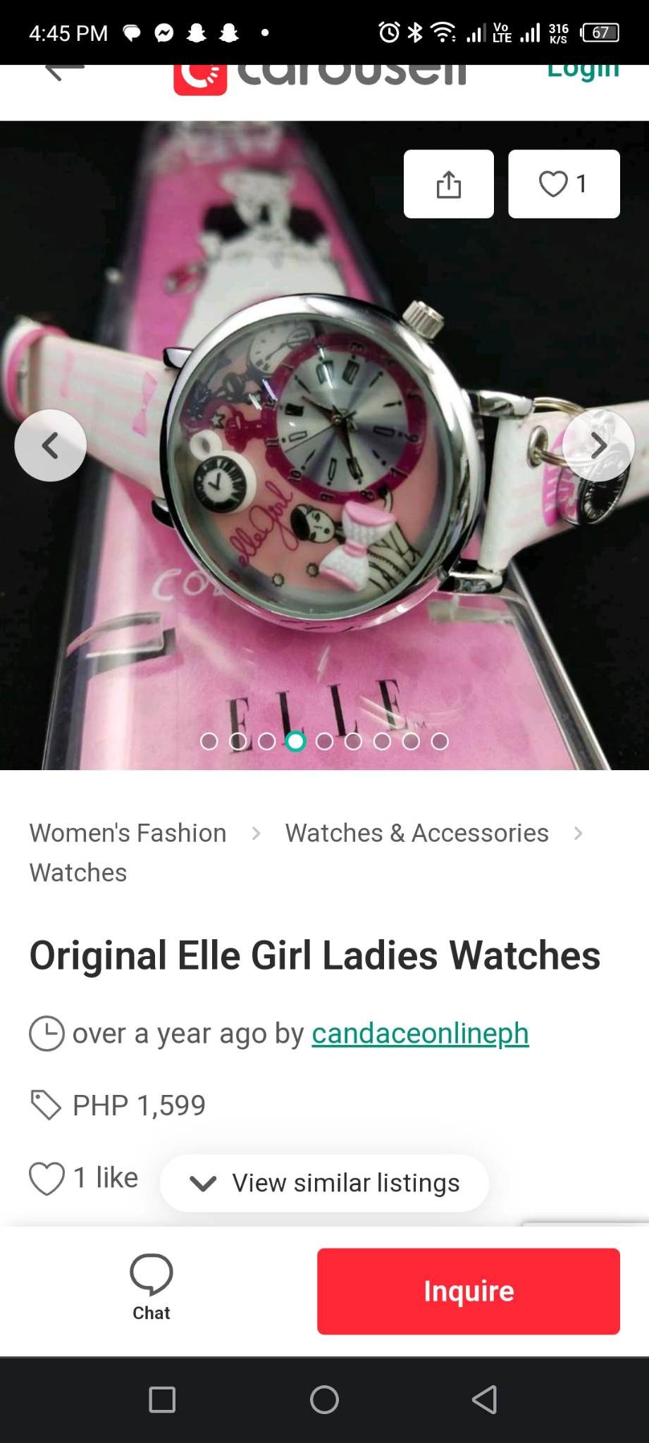 Girl Elle Watch White Pink(GW40058S01X)
