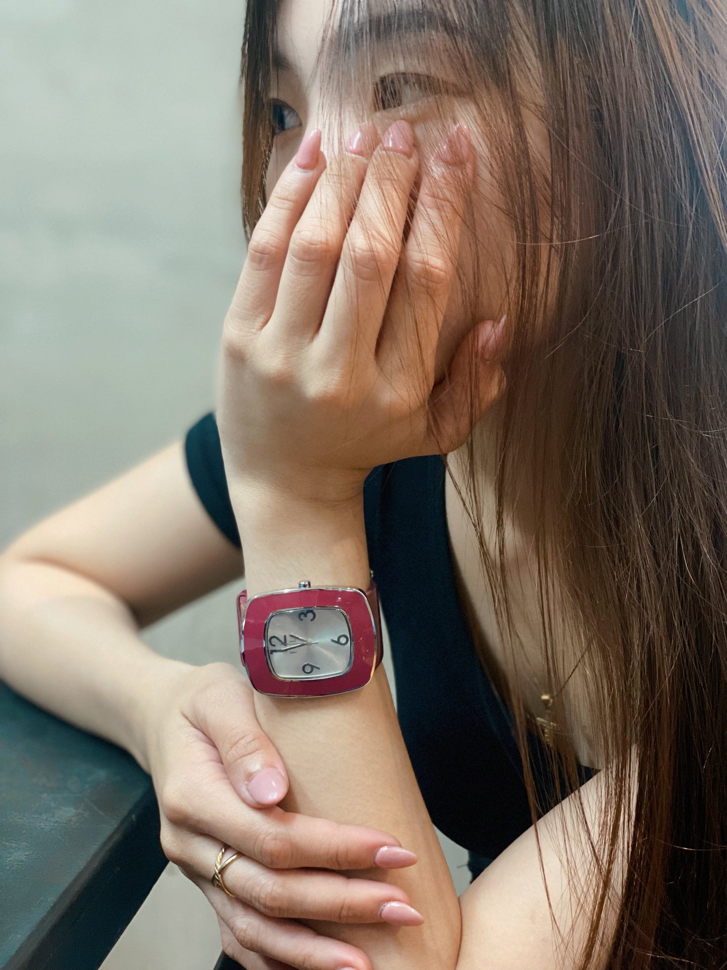 Elle Watch Maroon Leather(EL20015S13C)