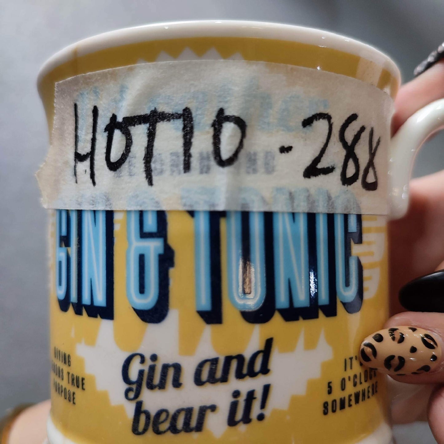 Glass Mug - White & Yellow