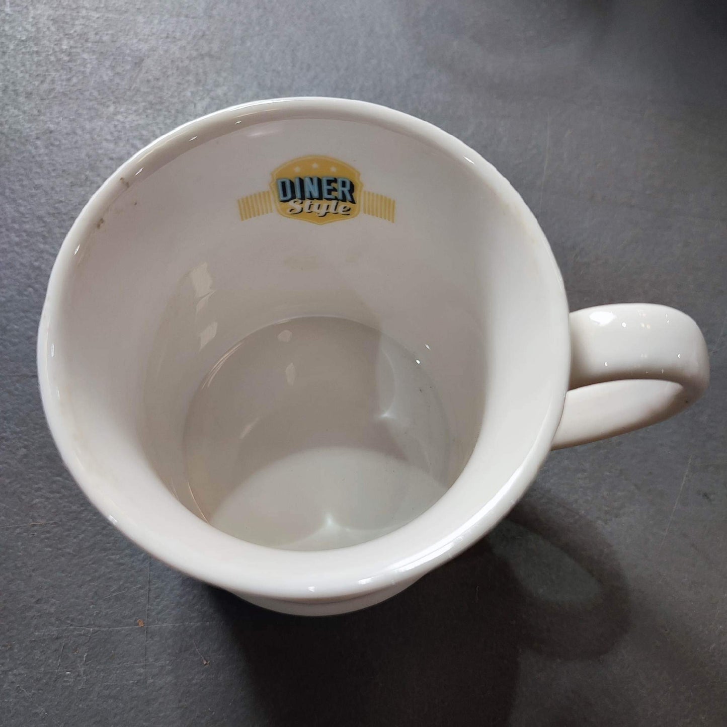 Glass Mug - White & Yellow