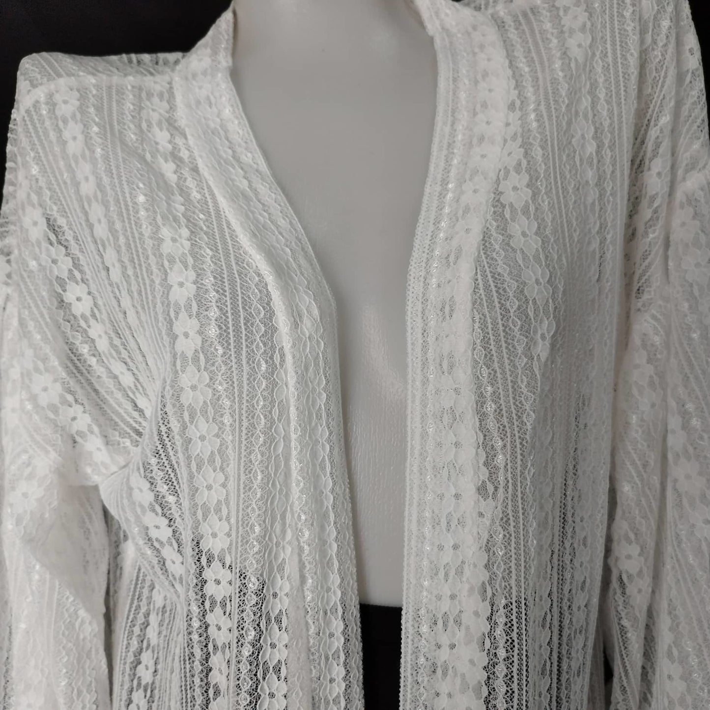 Women Beach Lace Cardigan Longsleeve Open Front