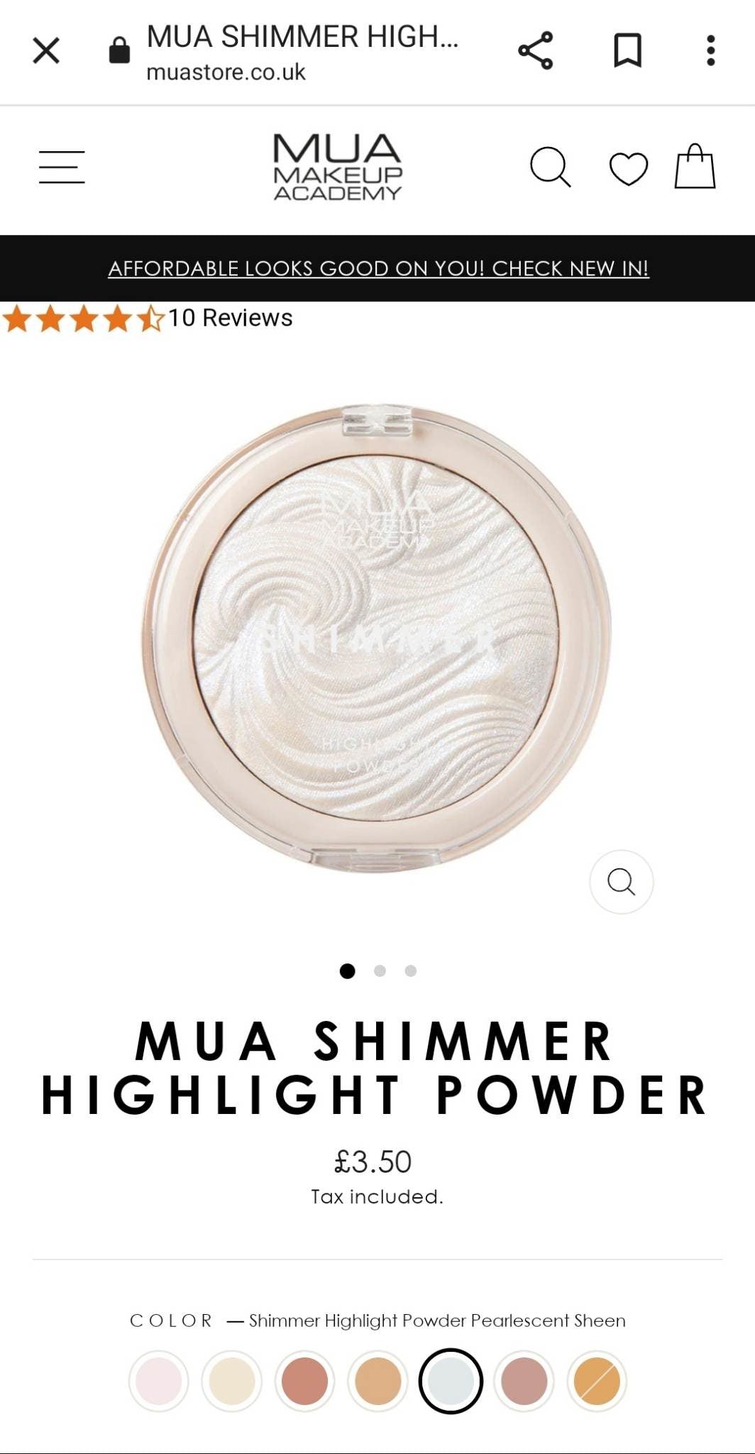 MUA Make Up Academy Shimmer Highlights Powder - International Mall Pull-out