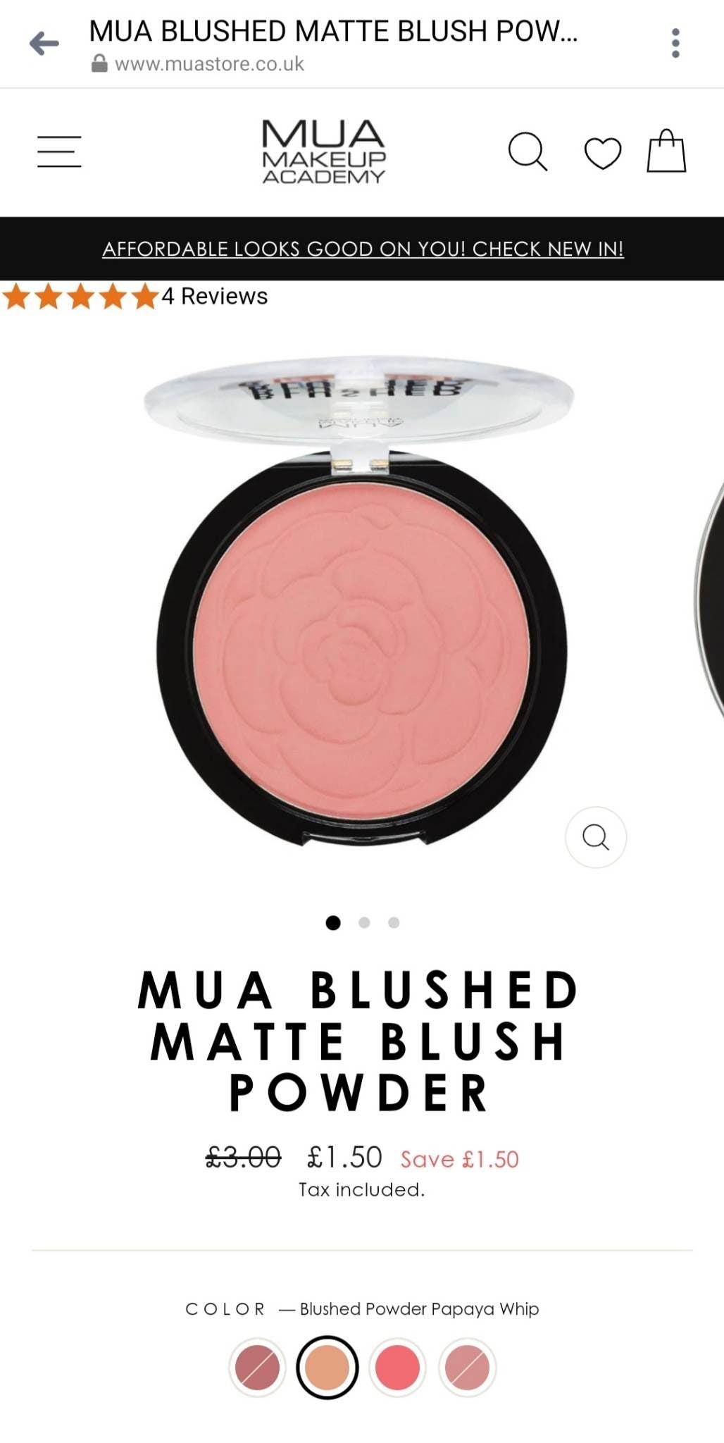 MUA Make Up Academy Blushed Matte Blush Powder - International Mall Pull-out