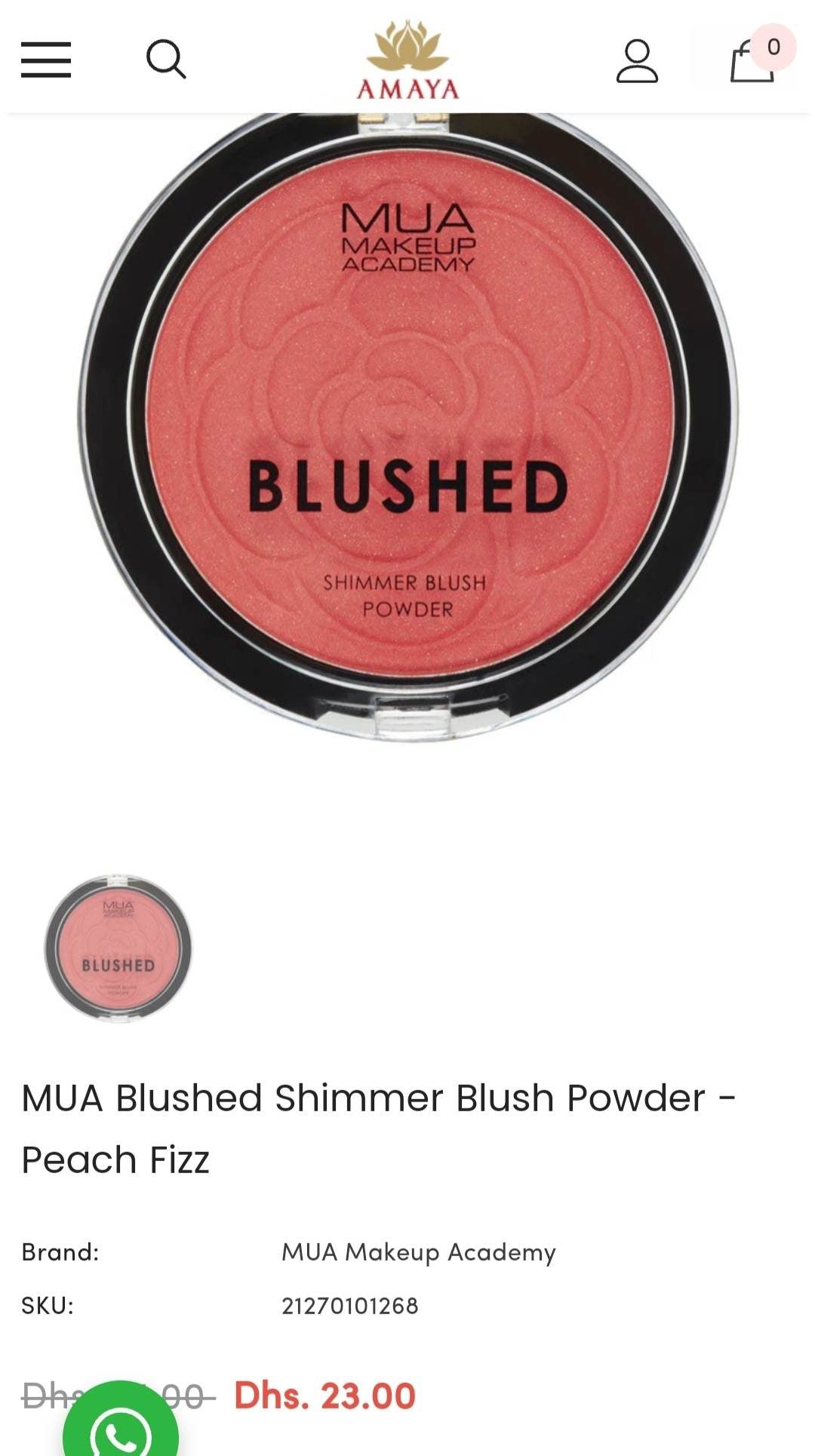MUA Make Up Academy Blushed Matte Blush Powder - International Mall Pull-out