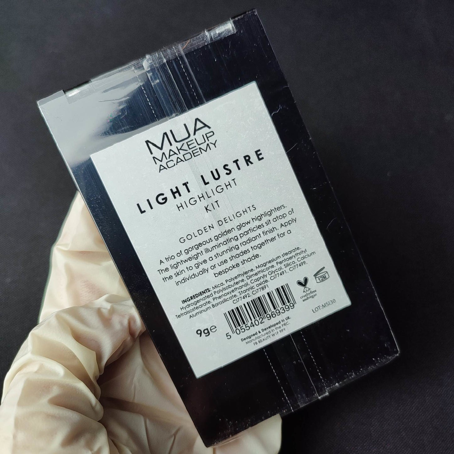 MUA Makeup Academy Light Lustre Highlight Kit Golden Kisses - International Mall Pull-out