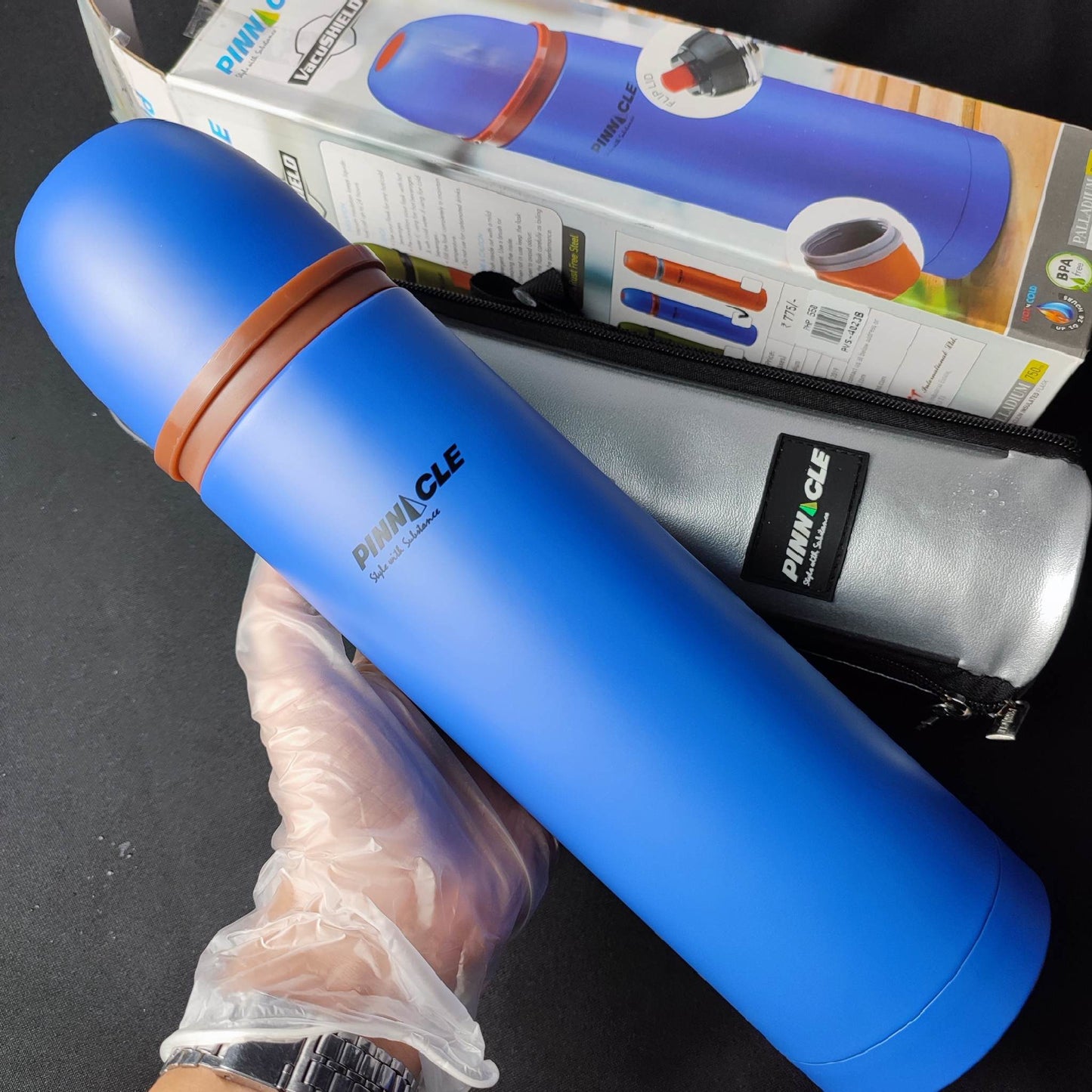 Pinnacle Thermo Vacuum Flask Bottle - Blue