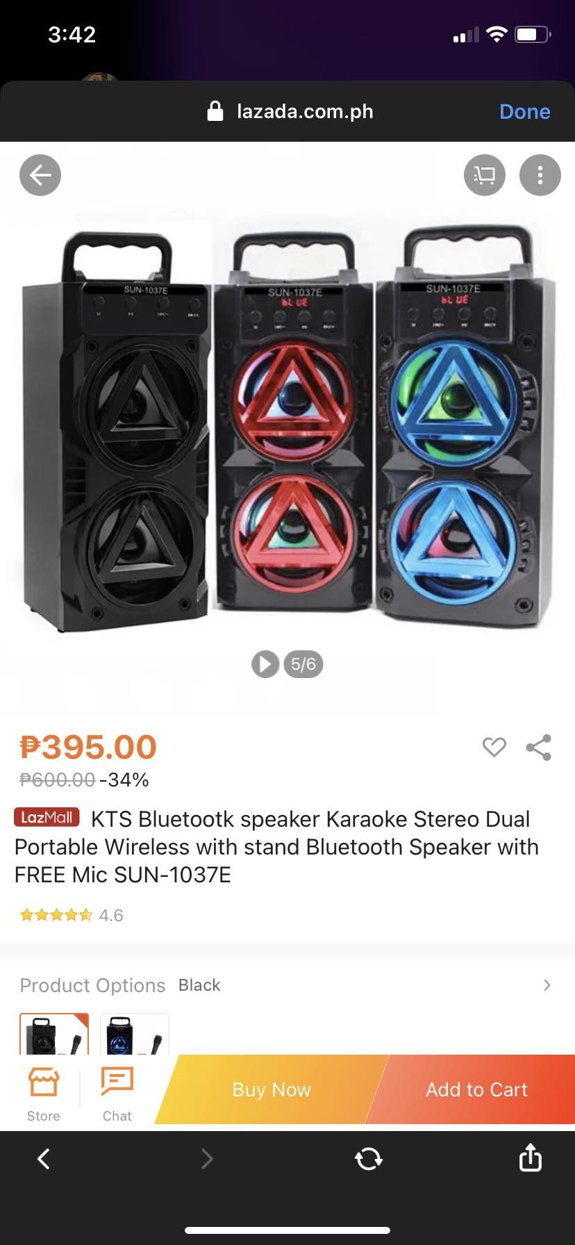 Kingster Portable Wireless Speaker With Mic (KST-1037)